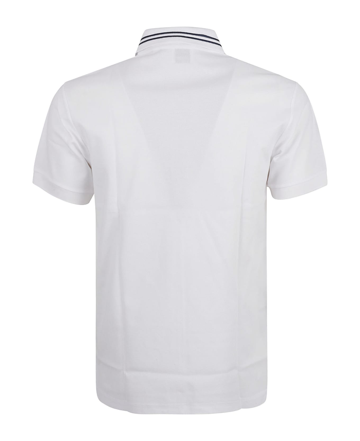 Burberry Stripe Detail Regular Fit Polo Shirt - White