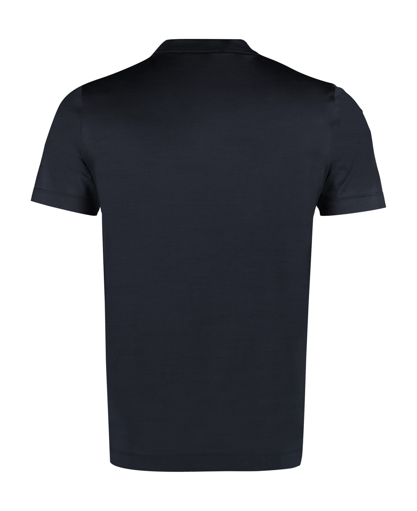 Canali Cotton Crew-neck T-shirt - blue シャツ