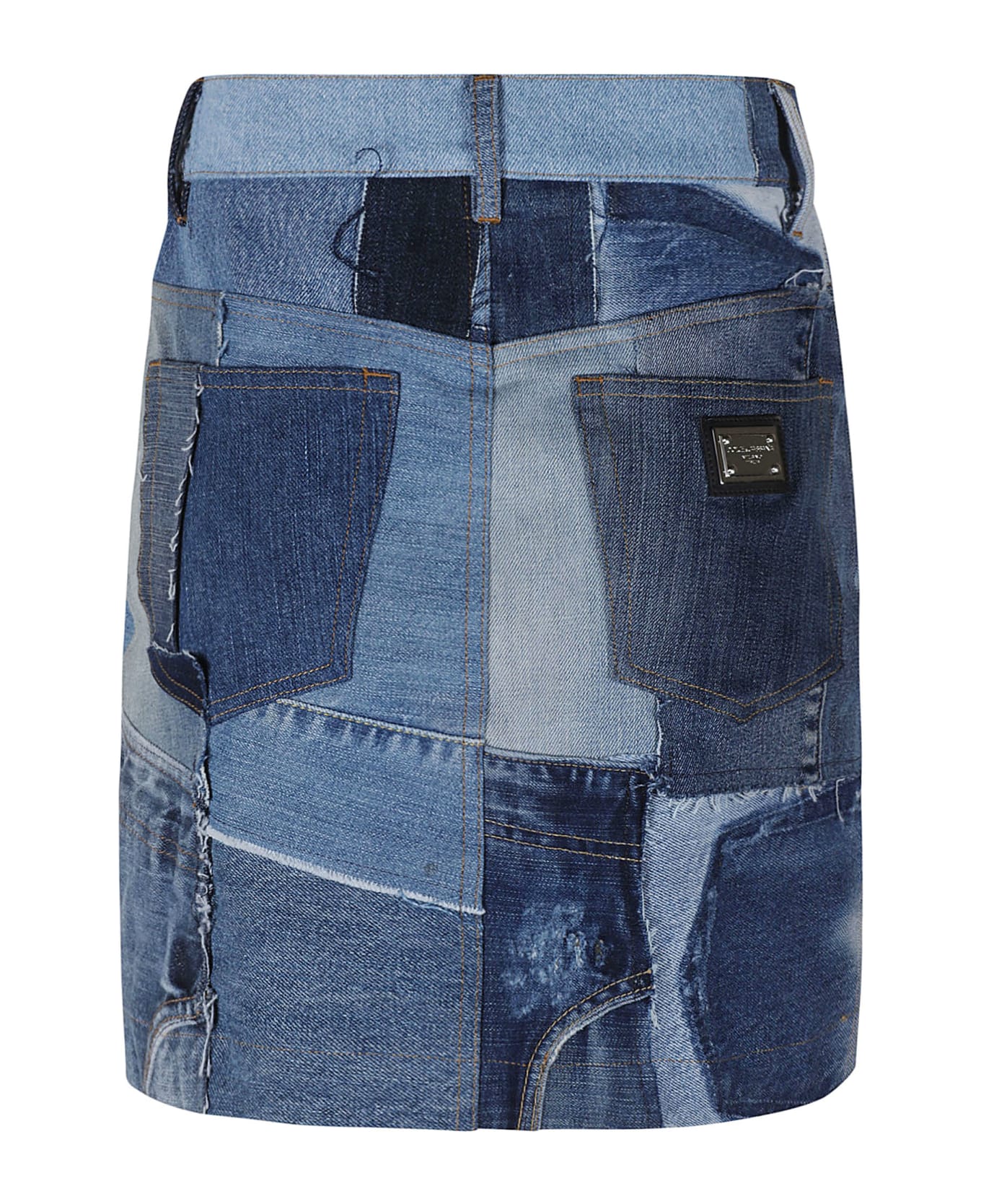 Dolce & Gabbana Denim Multi-patch Jeans - Blue