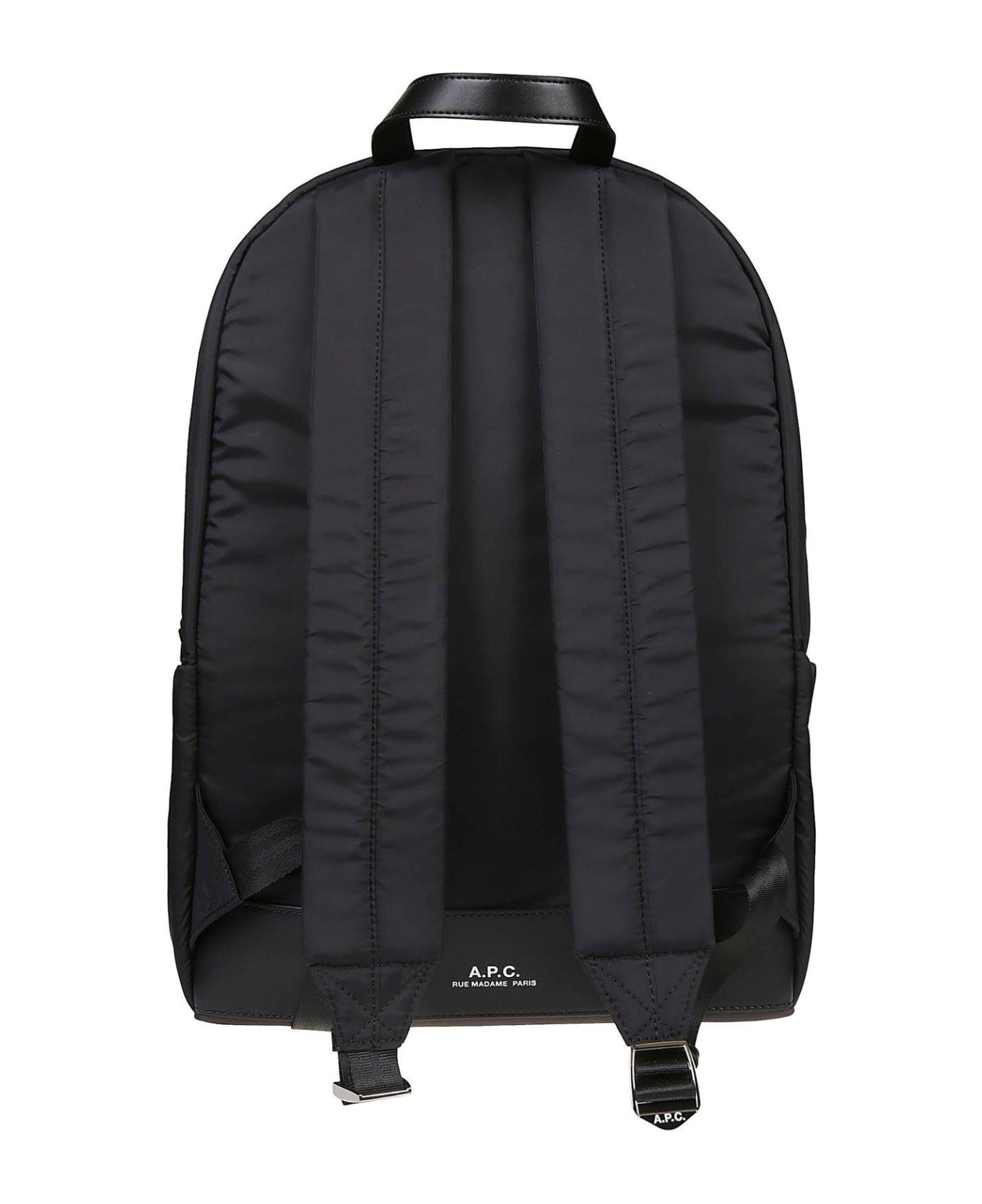 A.P.C. Logo Patch Zip-up Backpack - Lzz Noir