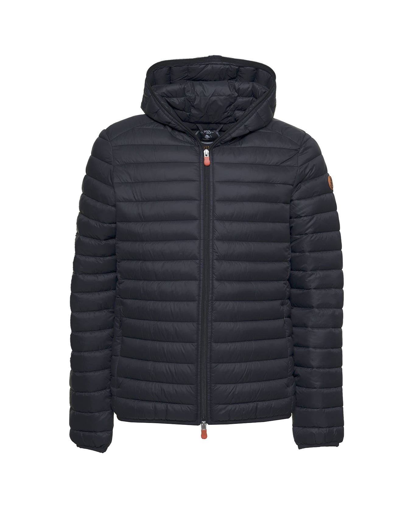 Save the Duck Ecological Black Quilted Nylon Down Jacket Man - Black ダウンジャケット