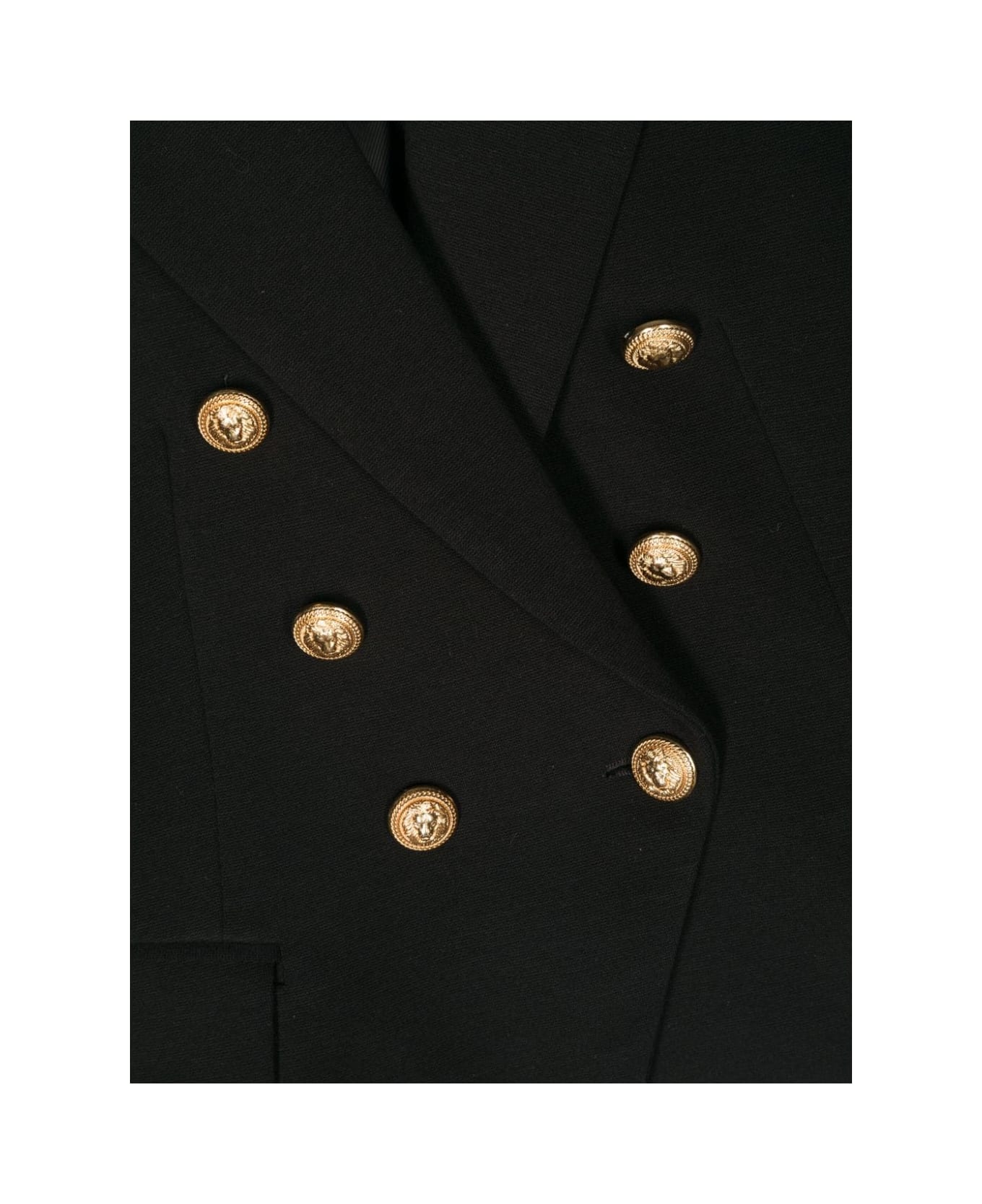 Balmain Black Double-breasted Blazer With Gold Buttons - Black コート＆ジャケット