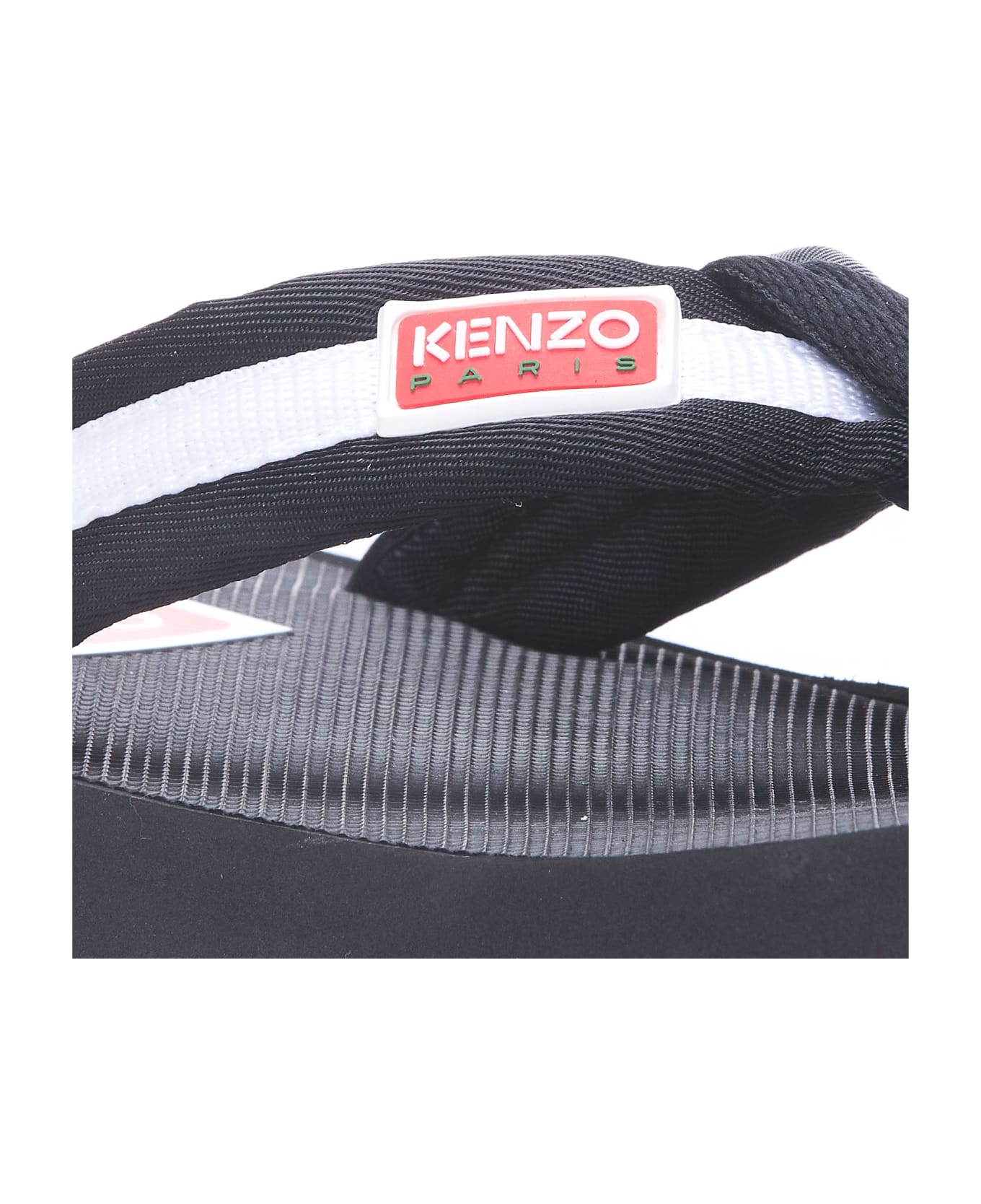 Kenzo Slides With Logo - Black