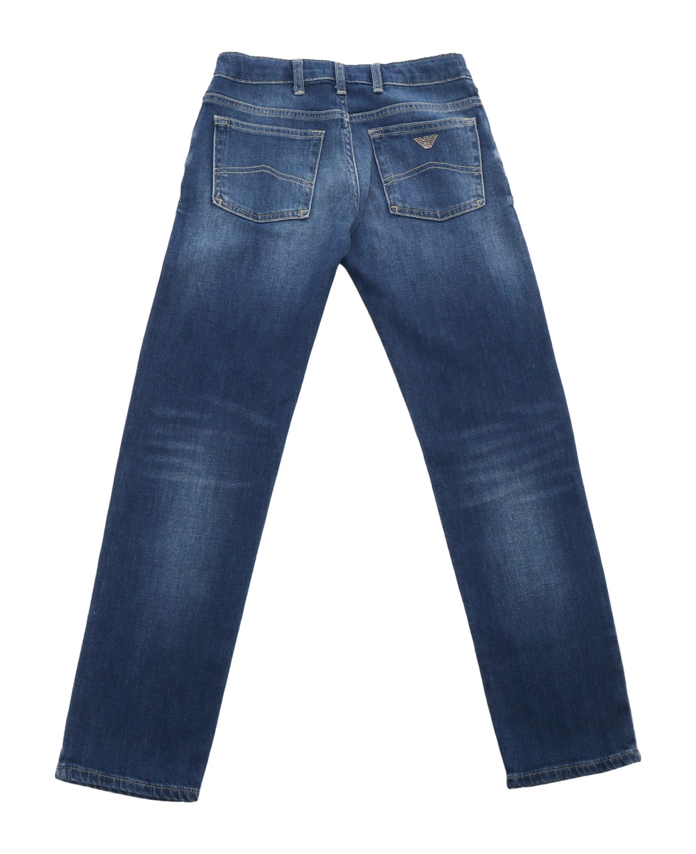 Emporio Armani Blue Wide Leg Jeans - BLUE