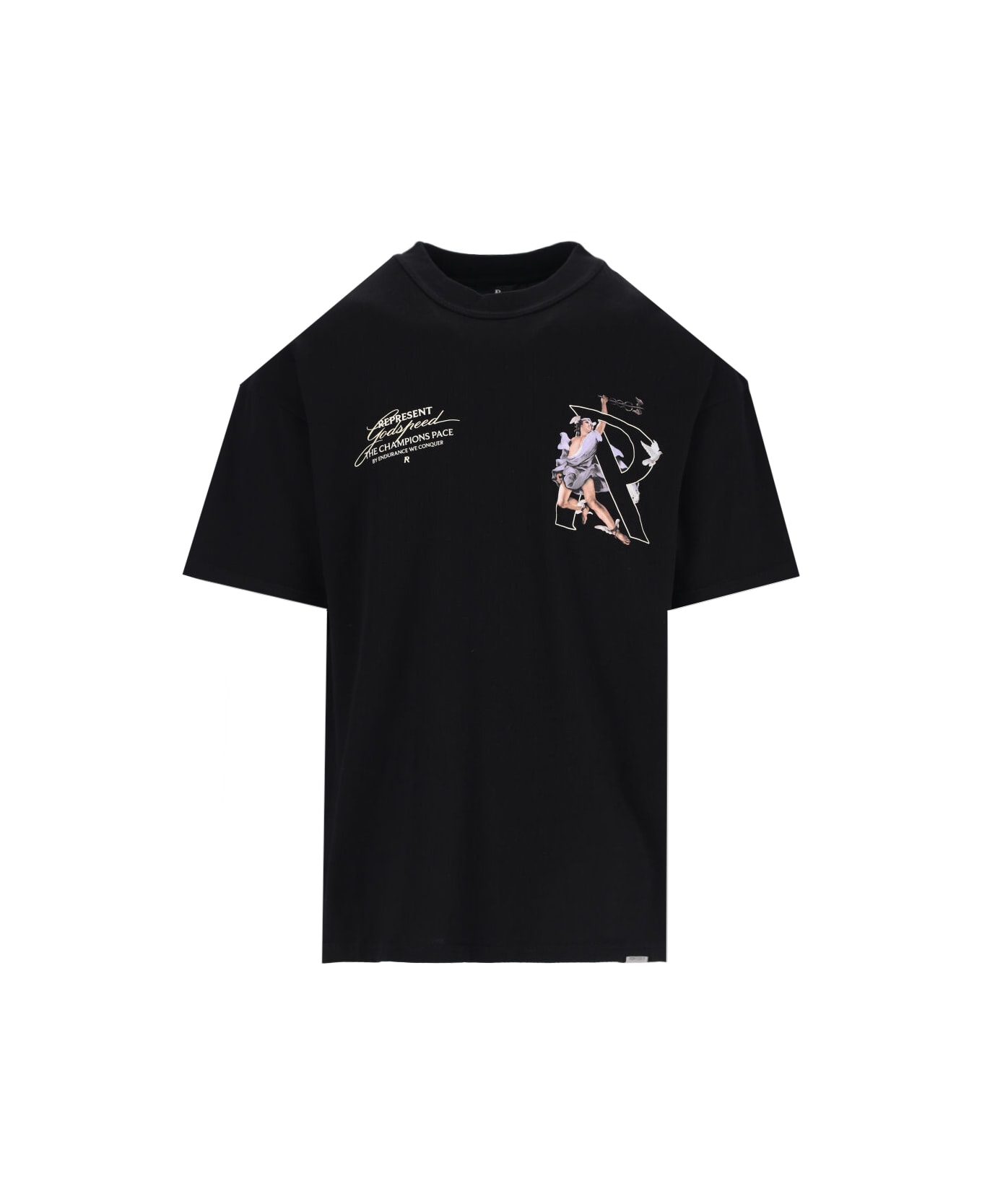 REPRESENT 'hermes' T-shirt - Jet Black