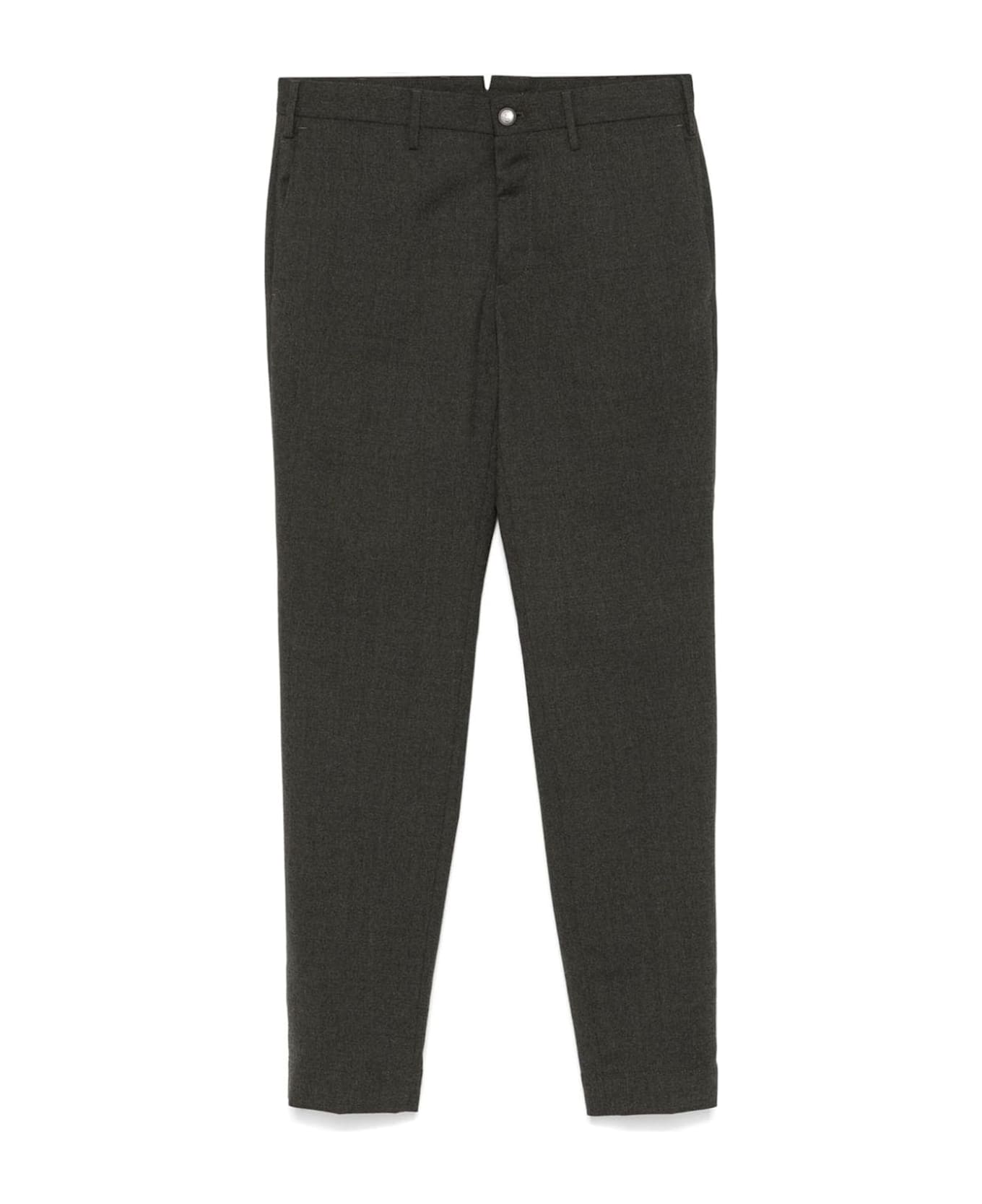 Incotex Dark Grey Wool Blend Trousers - Grey