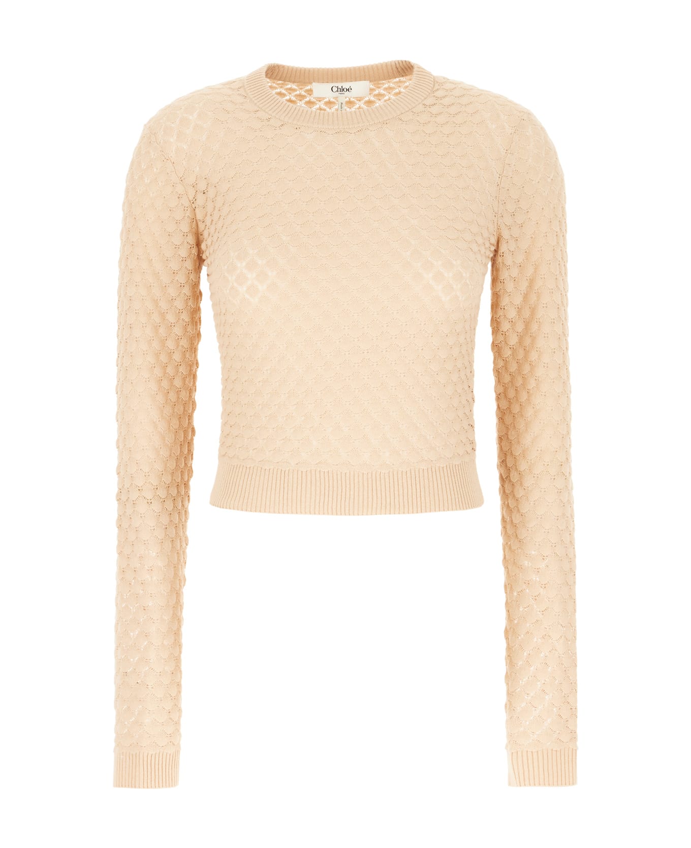 Chloé Skin Pink Cotton Sweater - LIGHT NUDE