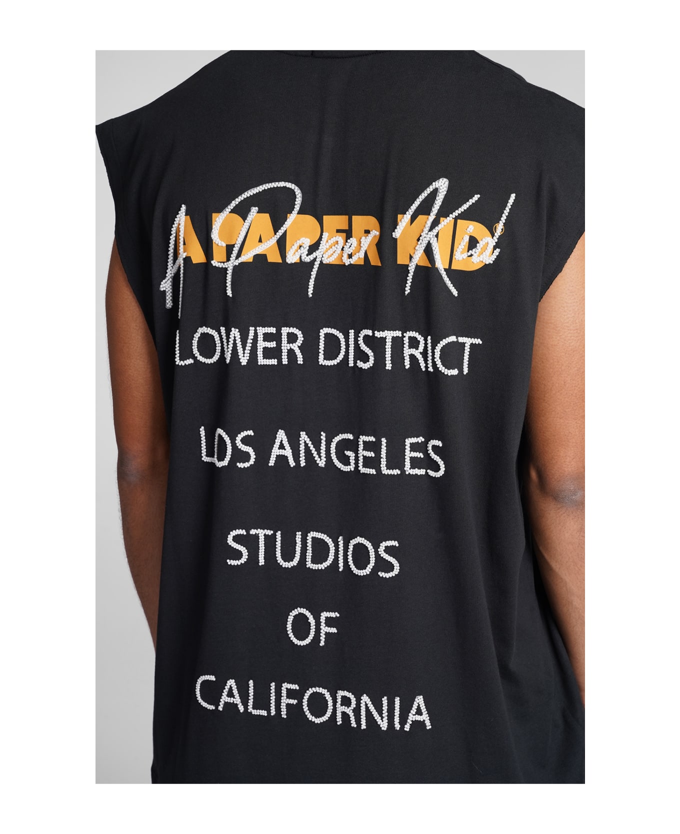 A Paper Kid T-shirt In Black Cotton - BLACK