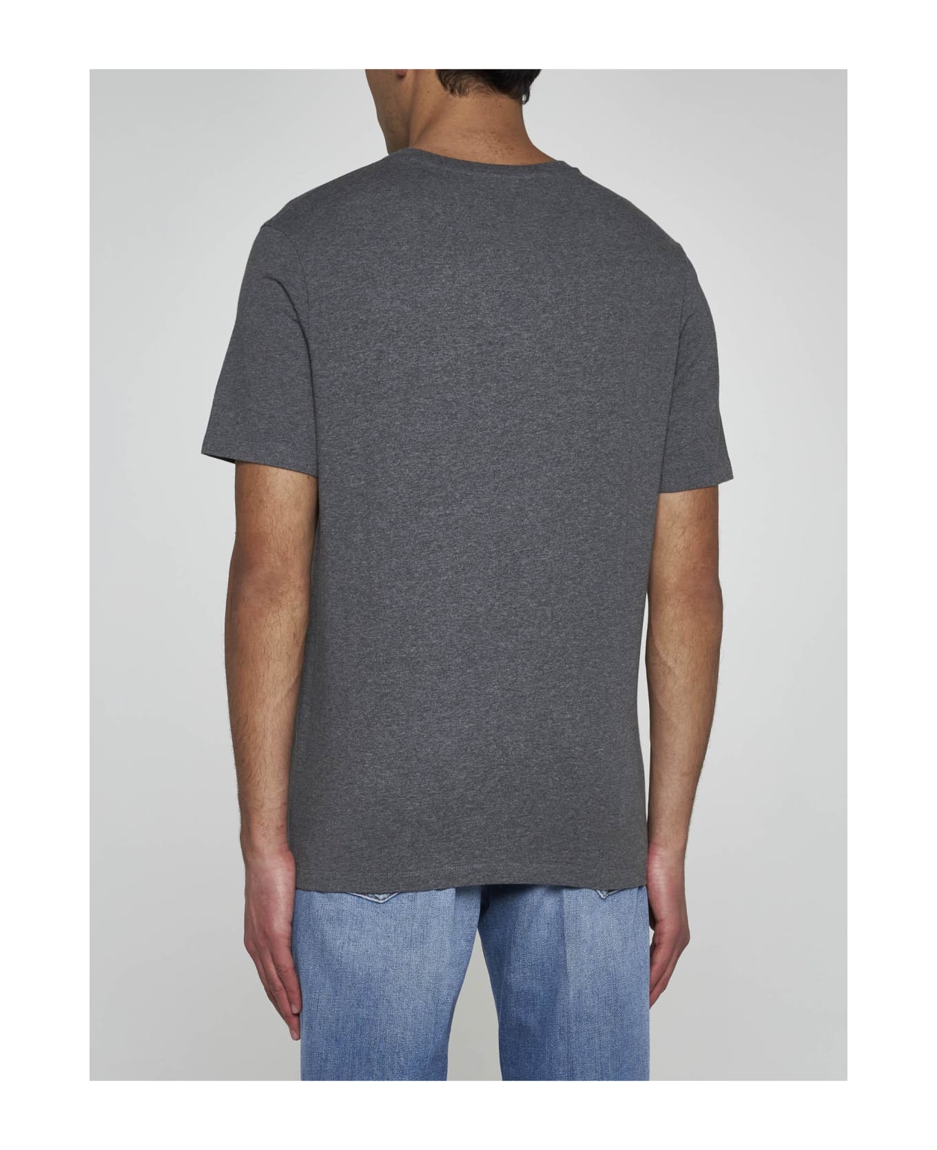 Maison Kitsuné Fox Head Patch Cotton T-shirt - Grey