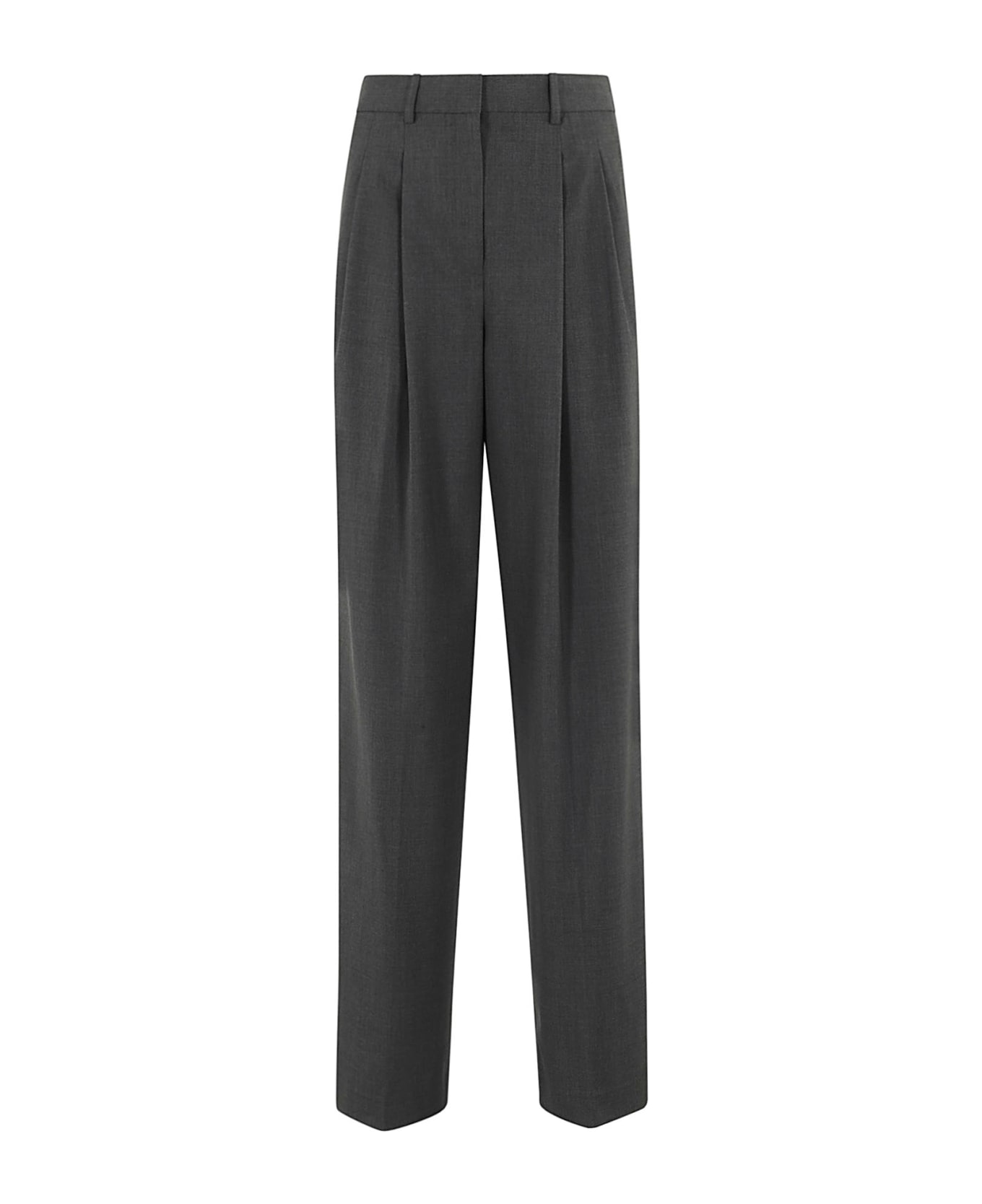Theory Dbl Pleat - Charcoal Melange