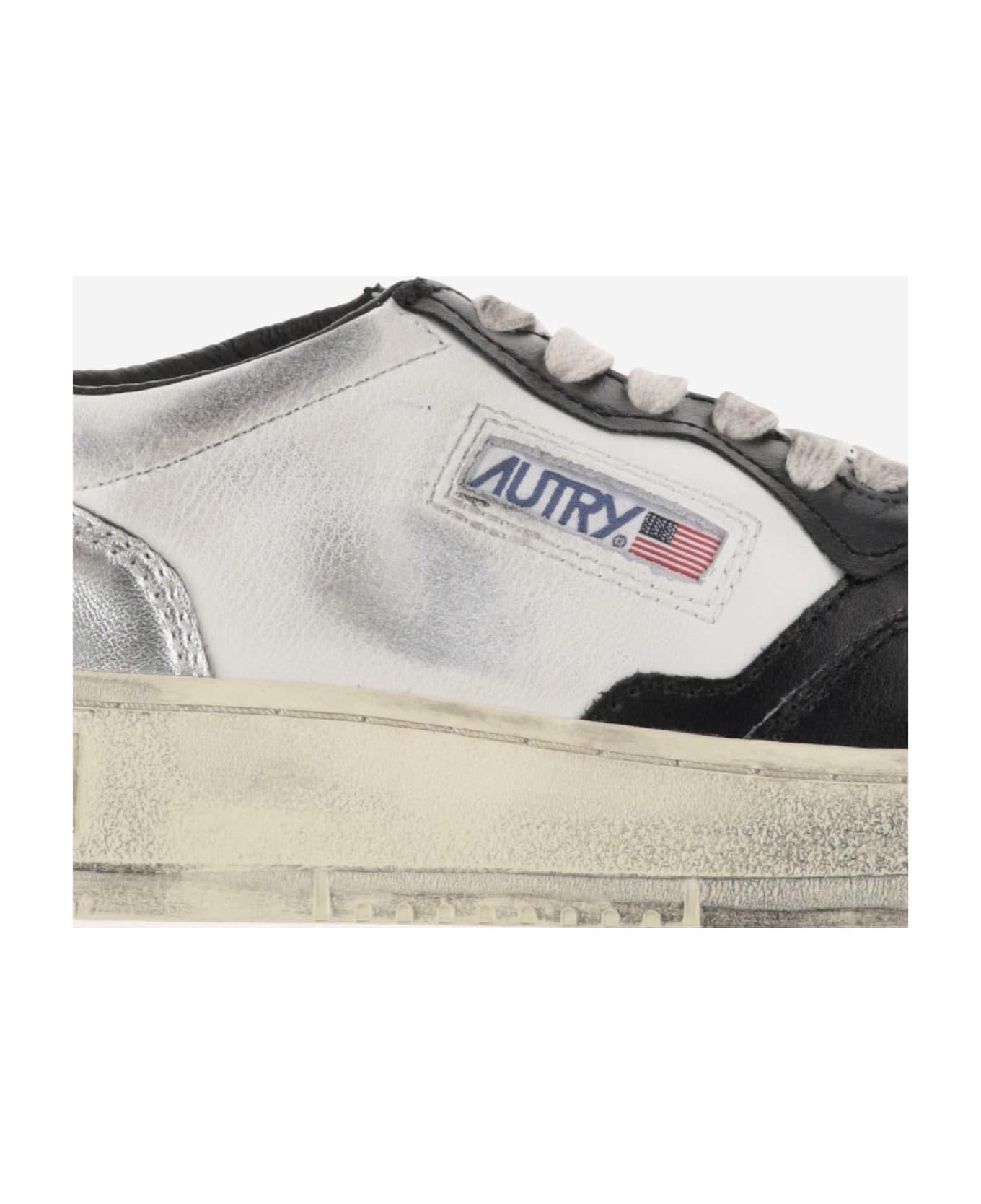 Autry Super Vintage Color-block Sneakers - Bianco/Nero スニーカー