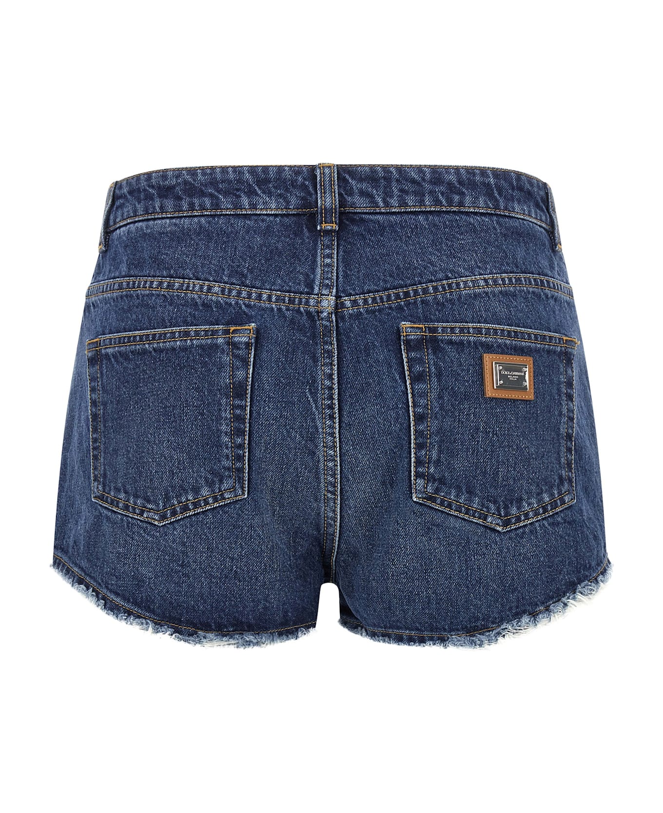 Dolce 
Gabbana Logo Plate Shorts - Blue