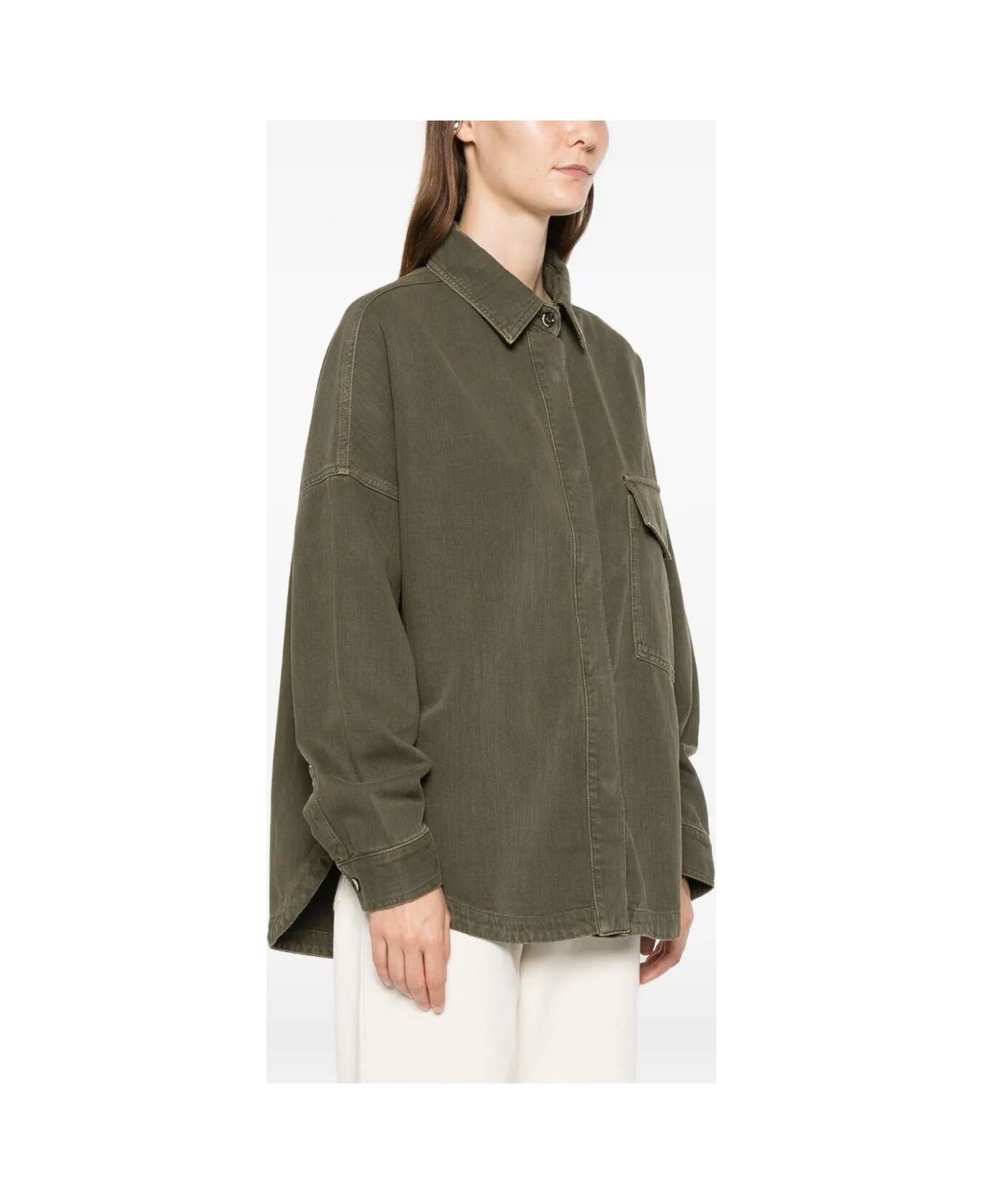 Nine in the Morning Rosa Overshirt W/pocket - Oliva Old