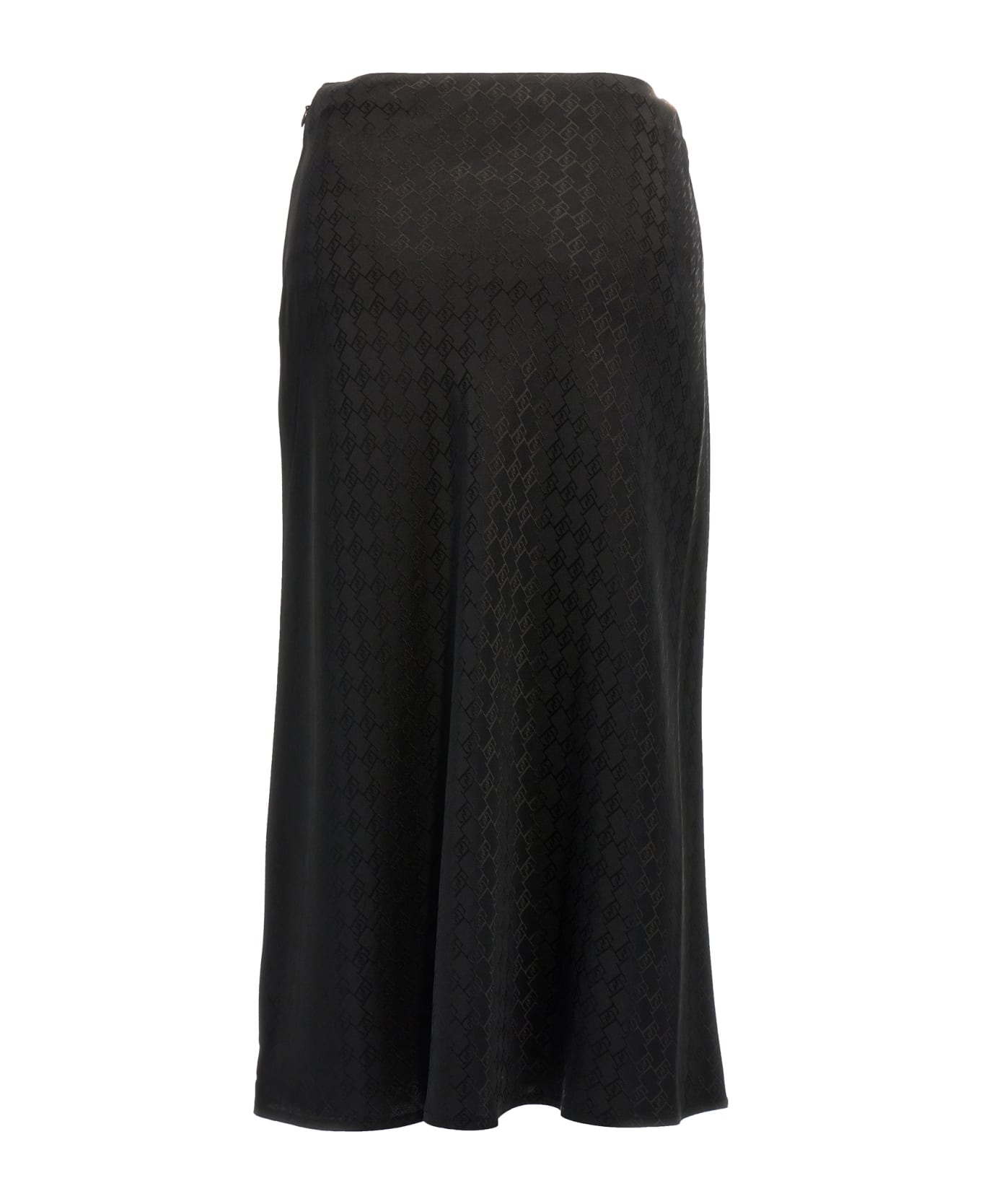 Elisabetta Franchi All Over Logo Skirt - Black
