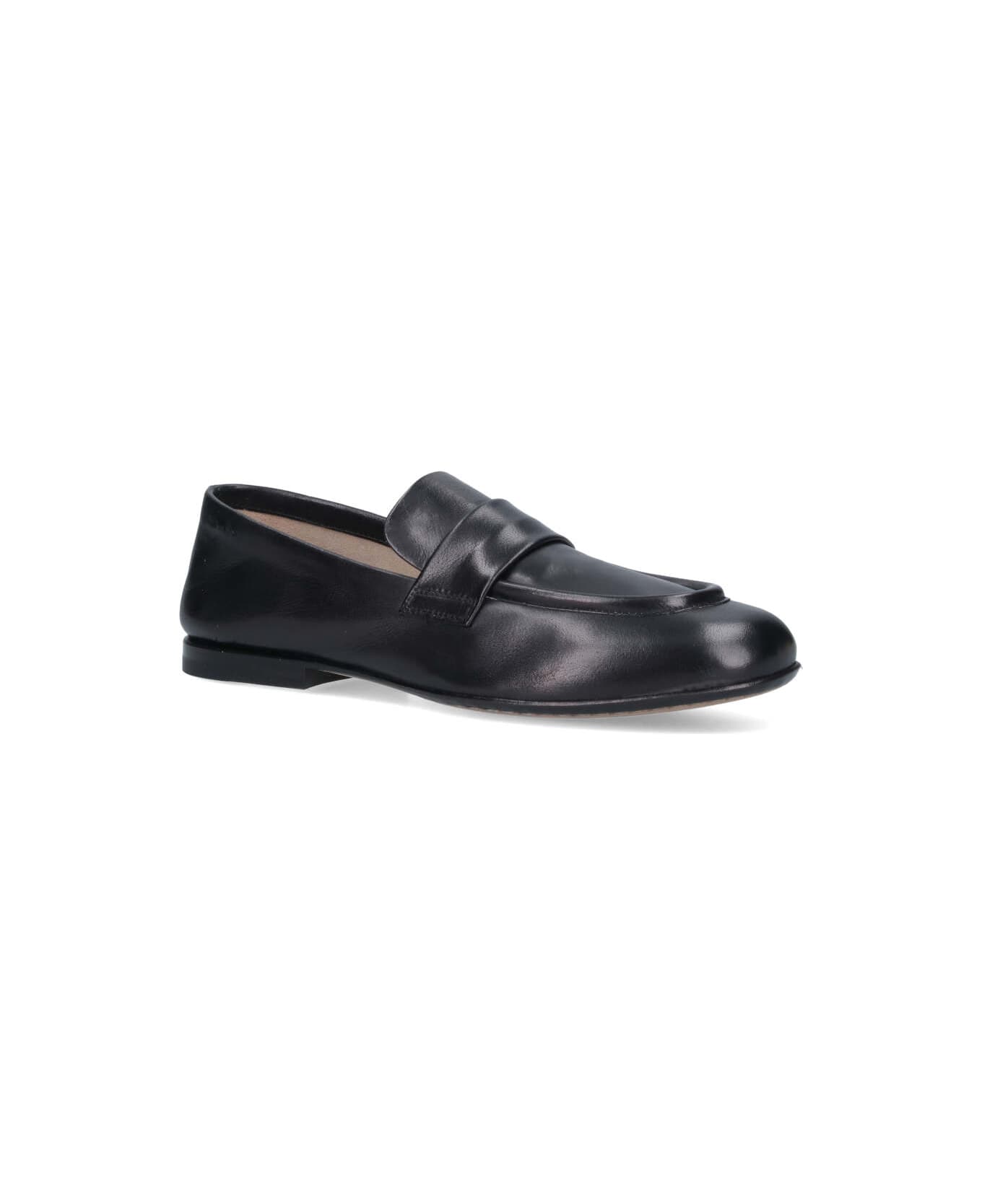 Alexander Hotto Leather Loafers - Black   ローファー＆デッキシューズ