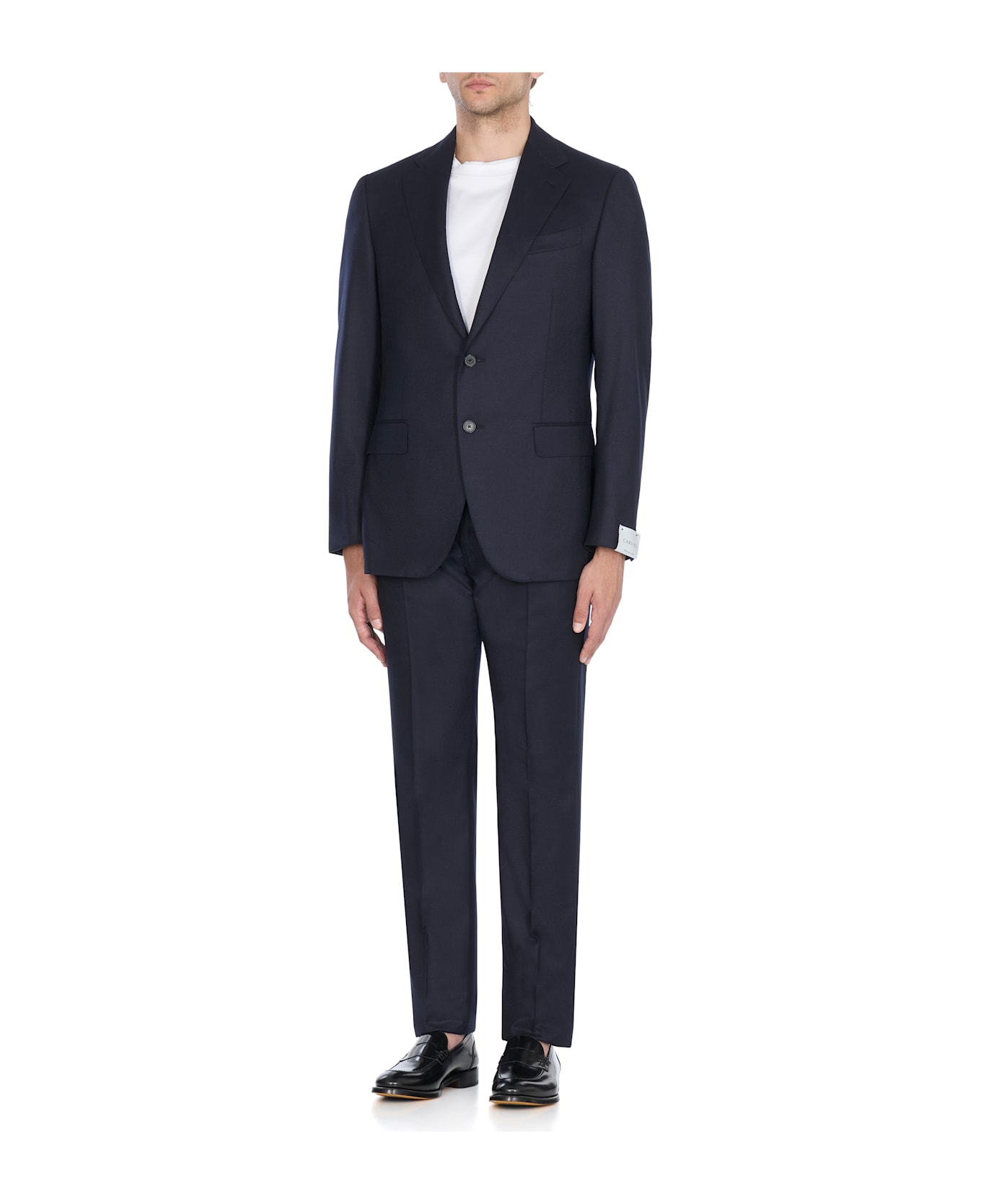 Caruso Wool Suit - Blue