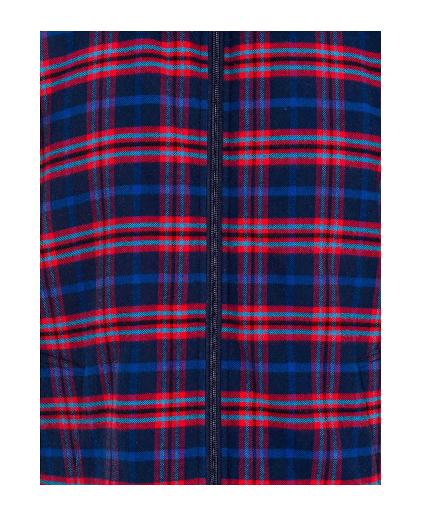Balenciaga Check Jacket - BLUE RED