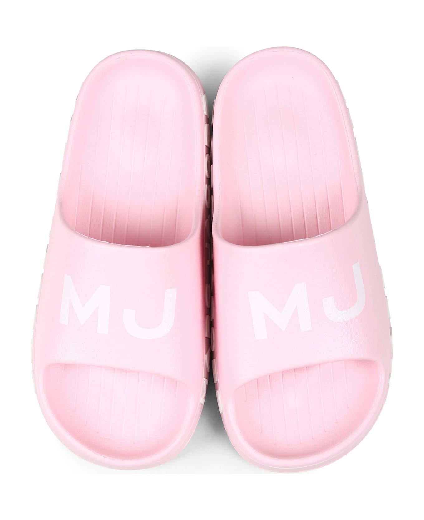 Little Marc Jacobs Pink Slippers For Girl With Logo - Pink