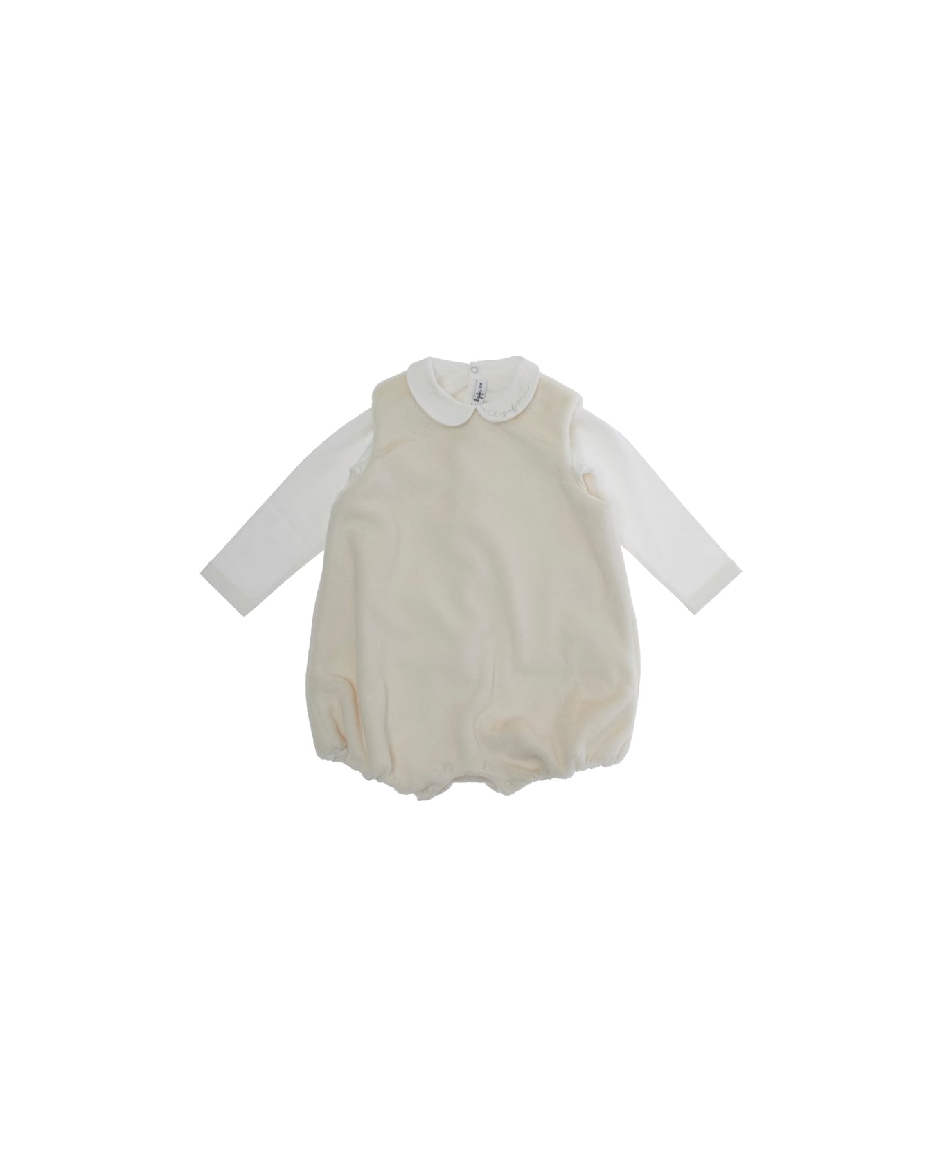 Il Gufo T-shirt With Dungarees Set - WHITE
