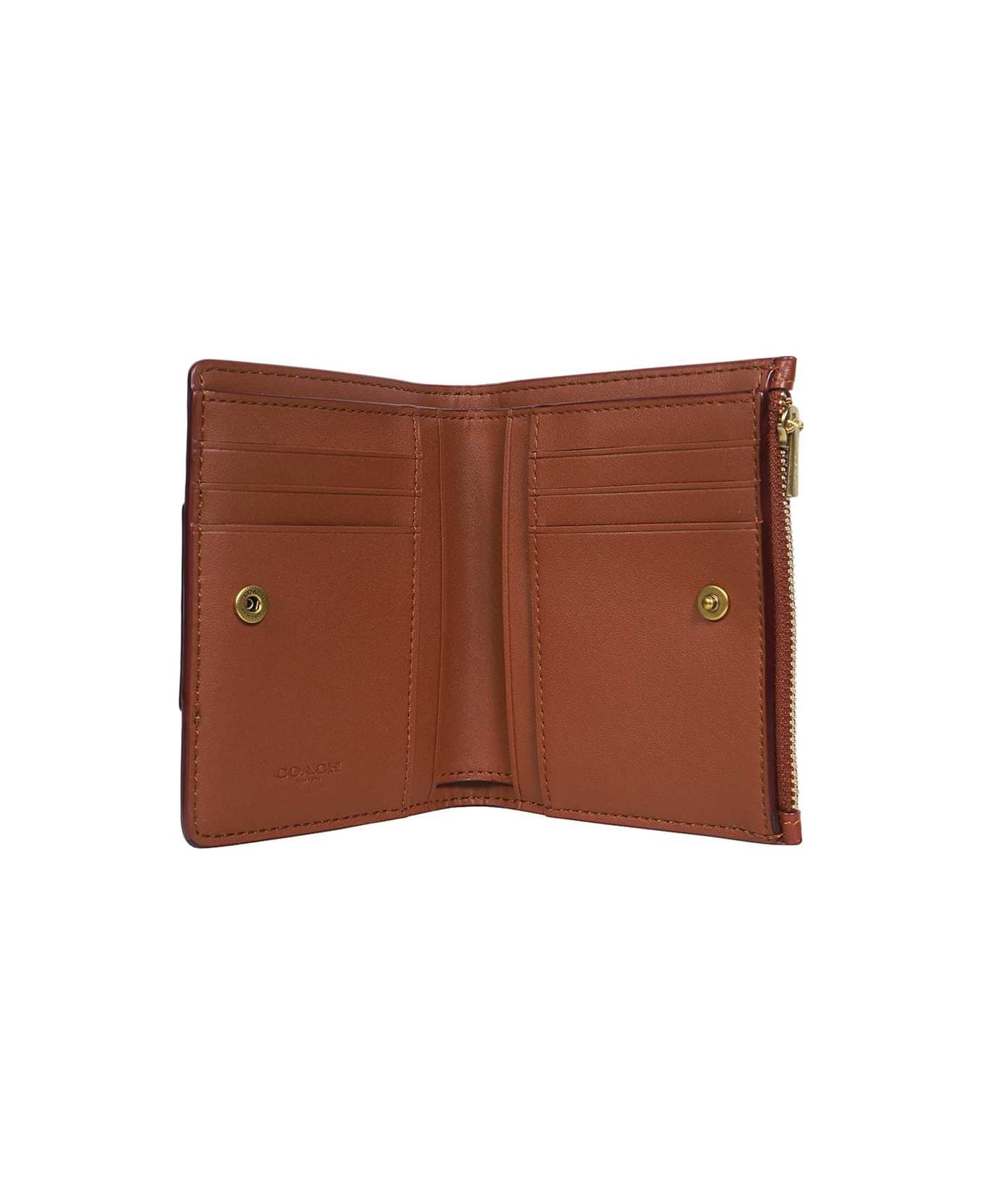 Coach Coated Canvas Wallet - Beige