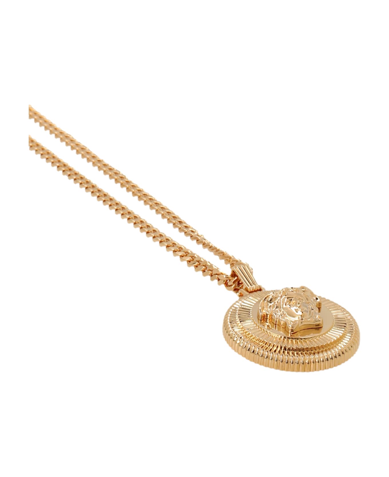 Versace Gold Brass Medusa Biggie Necklace - Gold ネックレス