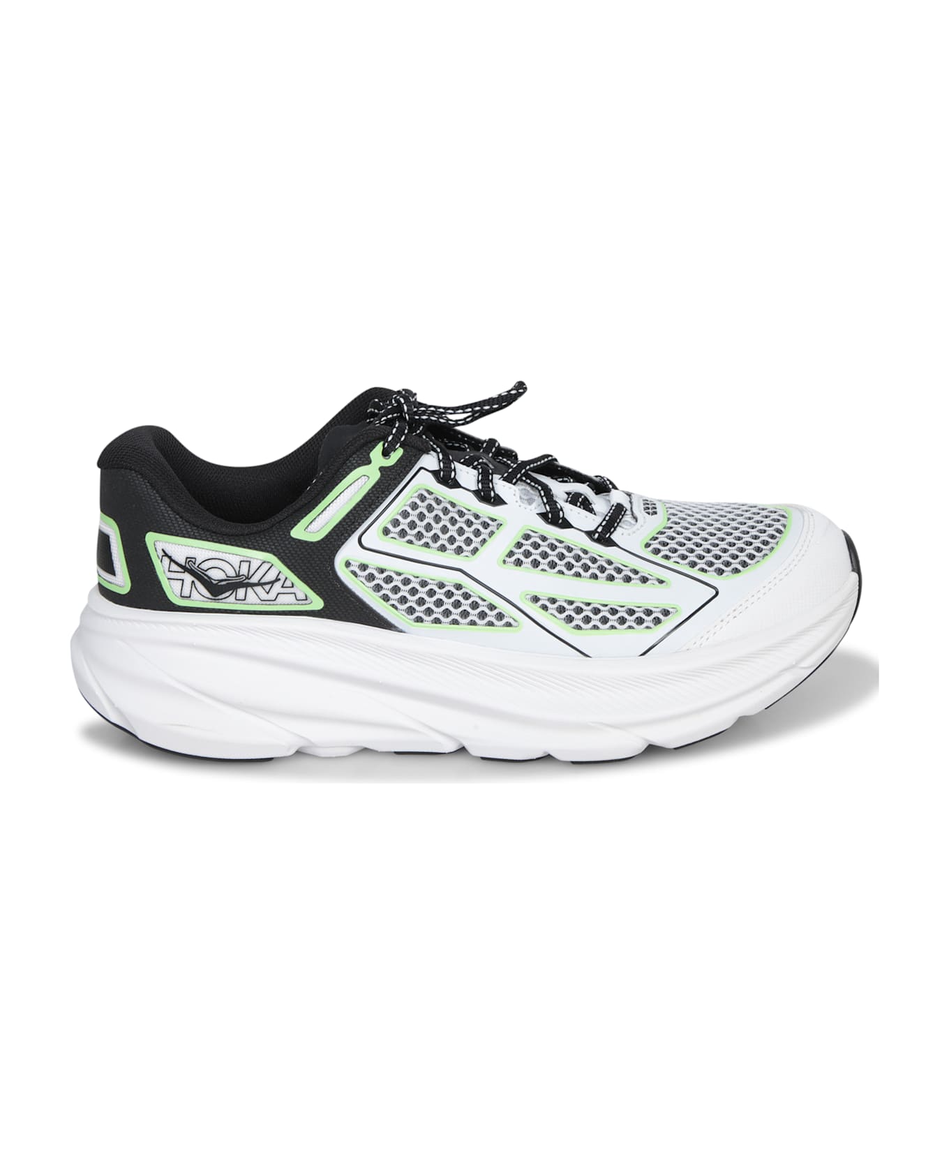 Hoka Cliton One9 White-black Sneakers - Black