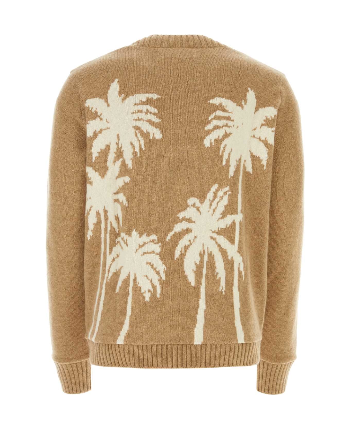 The Elder Statesman Biscuit Cashmere Sweater - CAMELIVORY