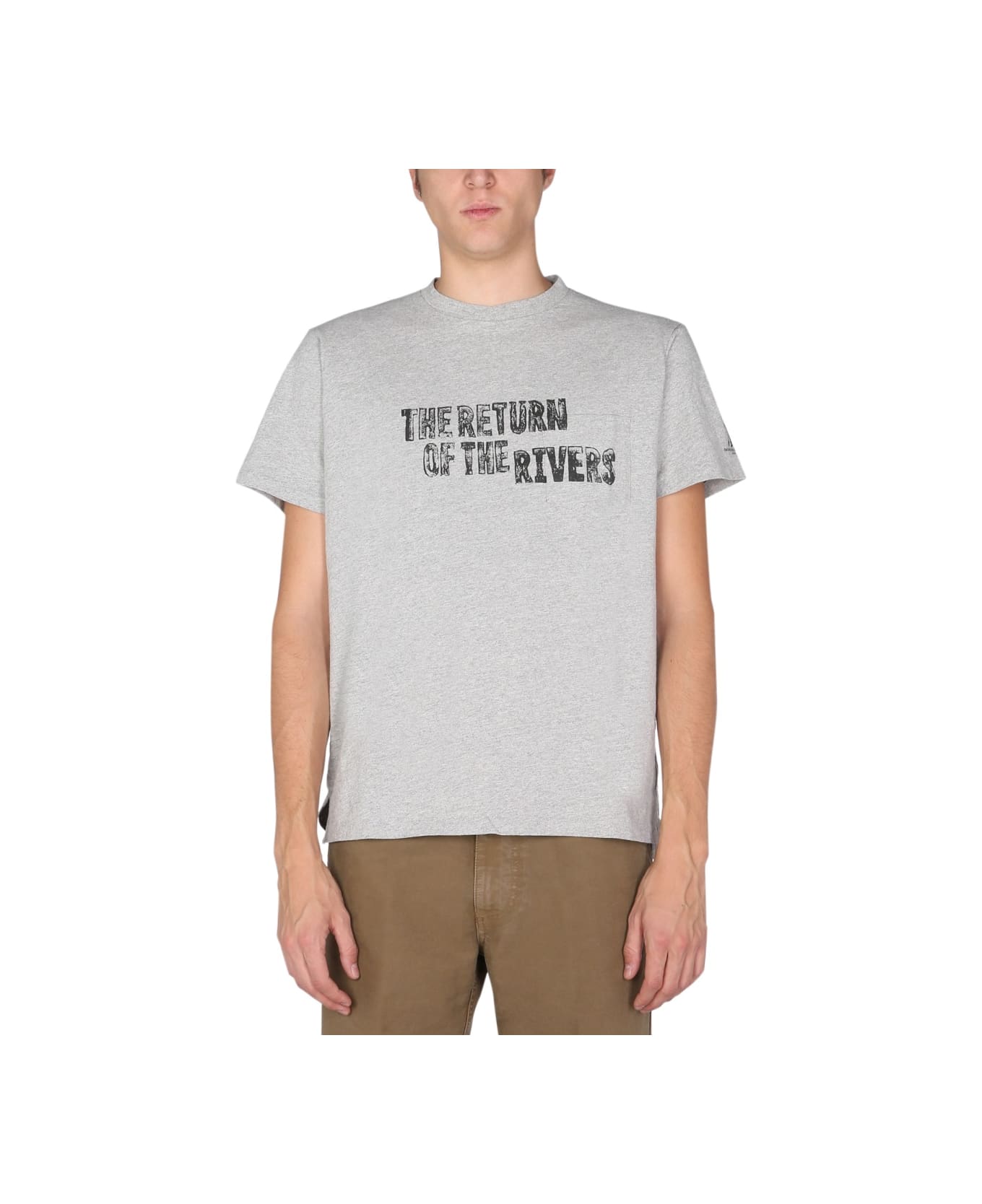 Engineered Garments Printed T-shirt - GREY シャツ