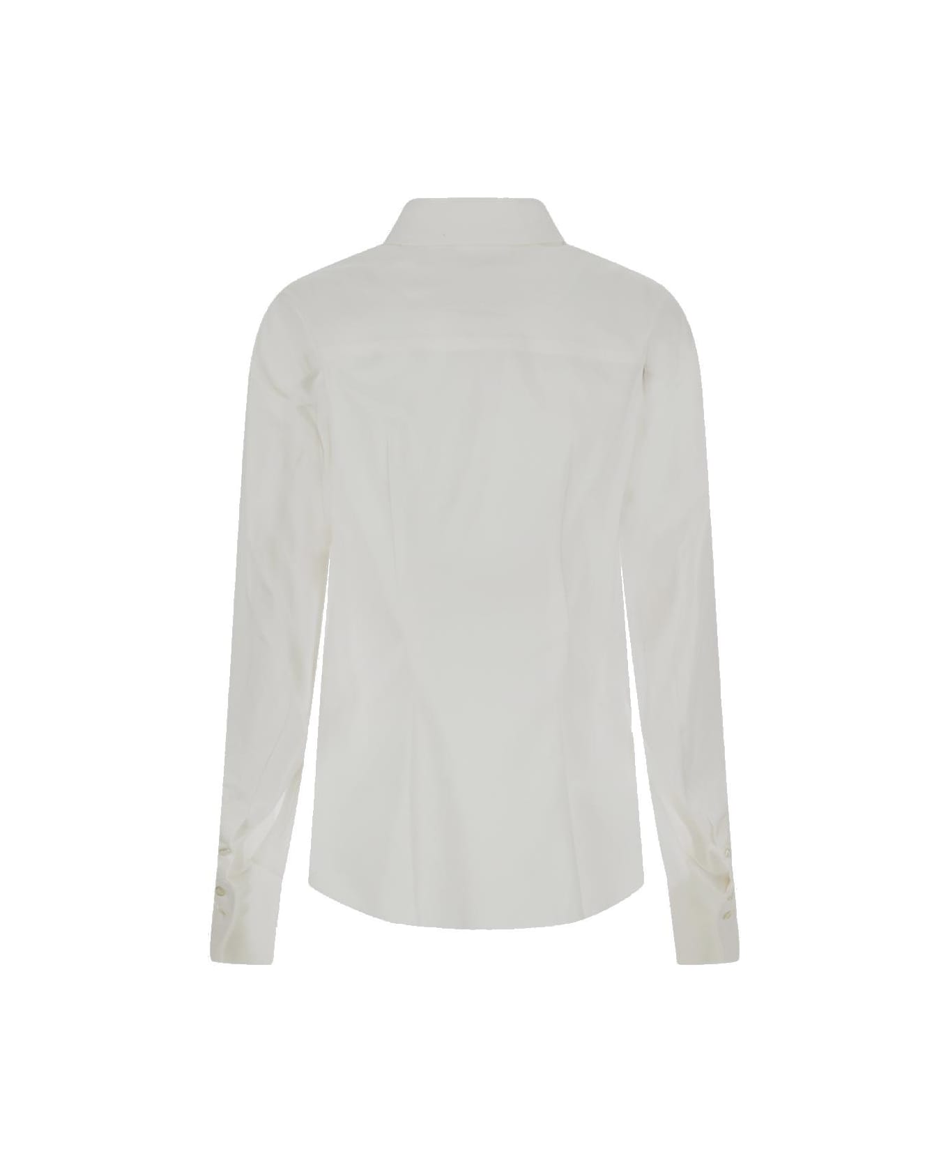 SportMax Button-up Long Sleeved Shirt - WHITE