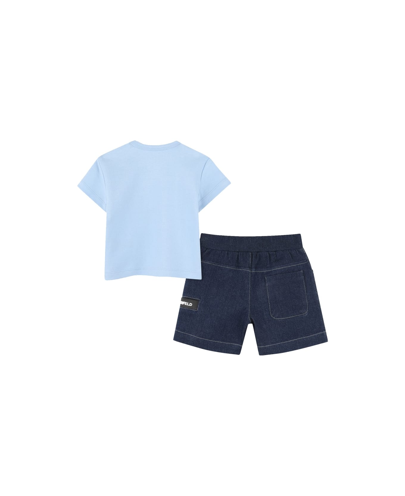 Karl Lagerfeld T-shirt Set With Bermuda Shorts - BLUE