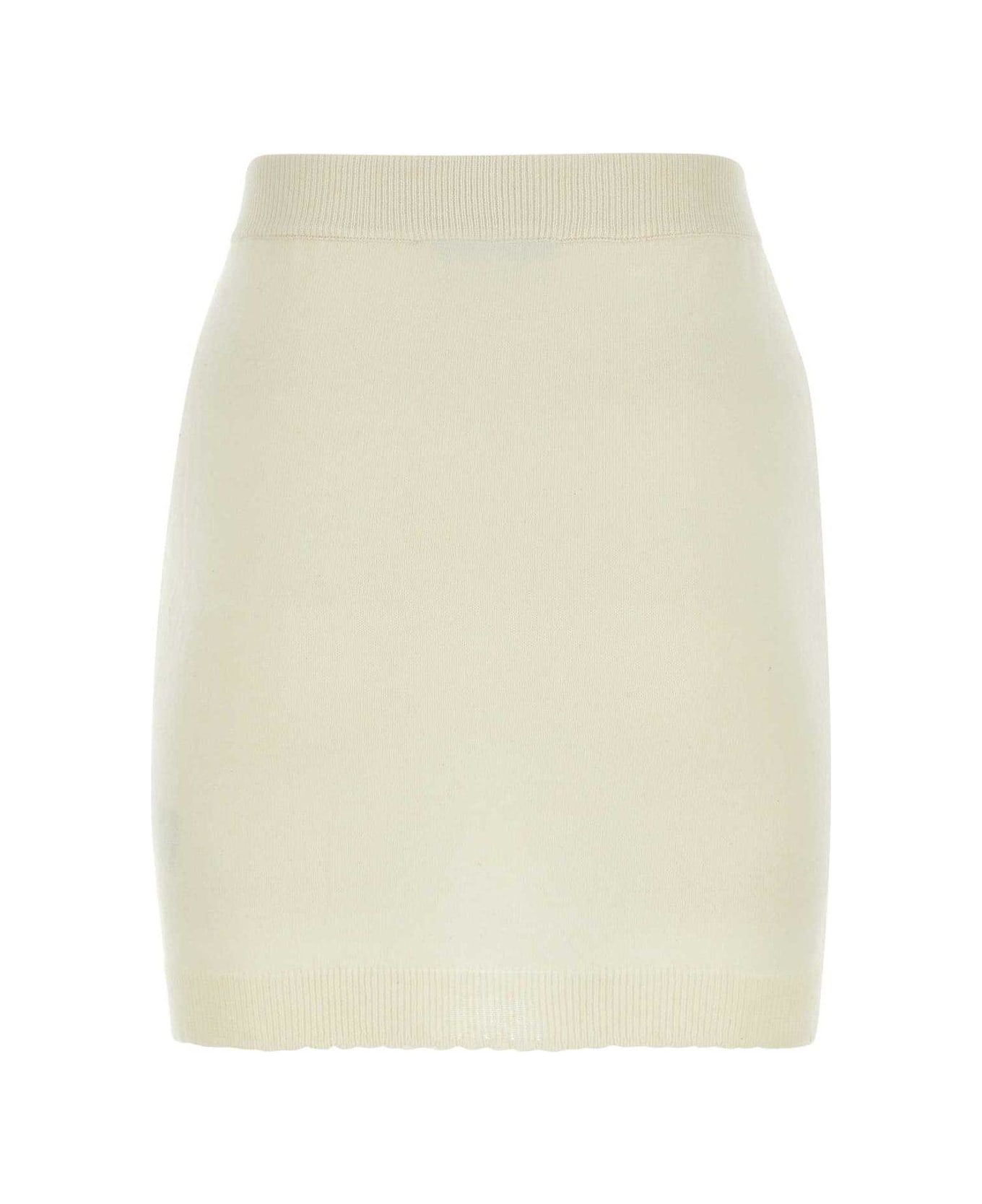 Vivienne Westwood Orb-embroidered Scallop Hem Knitted Mini Skirt - Cream