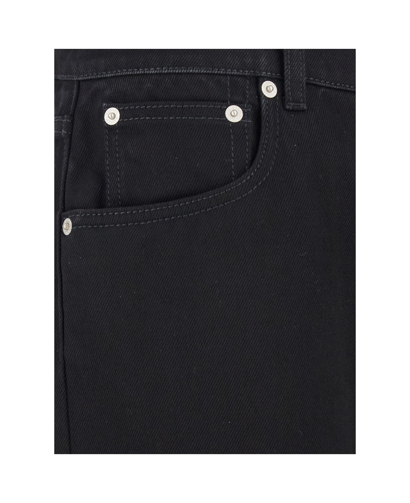 Alexander McQueen Black Jeans With Belt Loops And Logo Patch On The Rear In Denim Man - Black