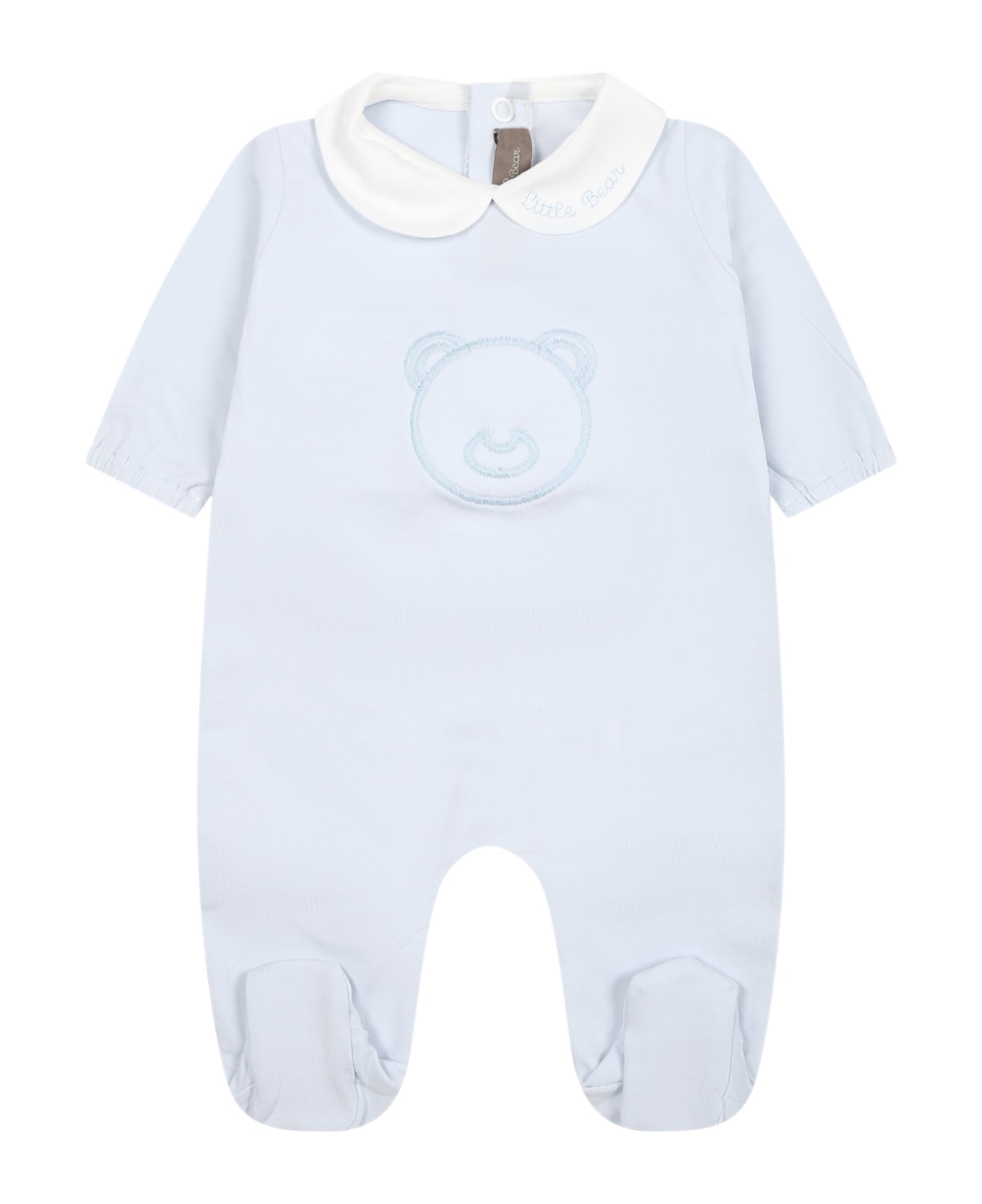 Little Bear Sky Blue Babygrown For Baby Boy - Light Blue ボディスーツ＆セットアップ