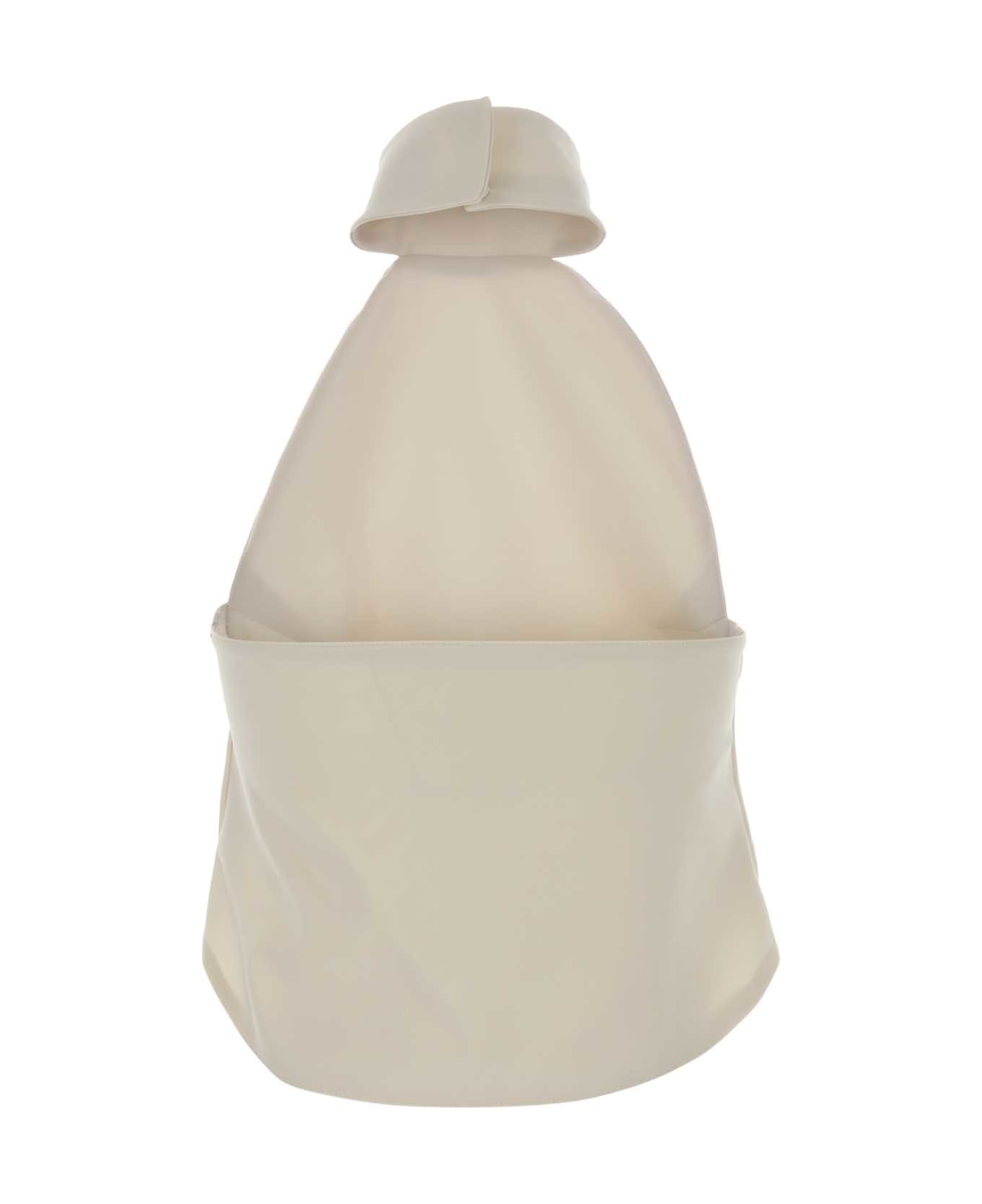 Courrèges White Crepe Eclipse Top - NATURAL