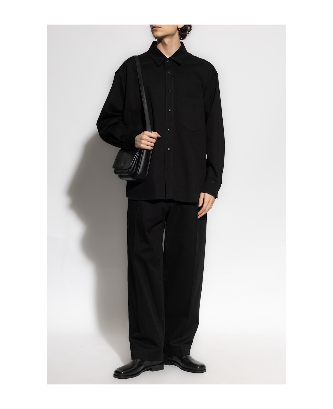 Lemaire Shirt With Pocket - BLACK
