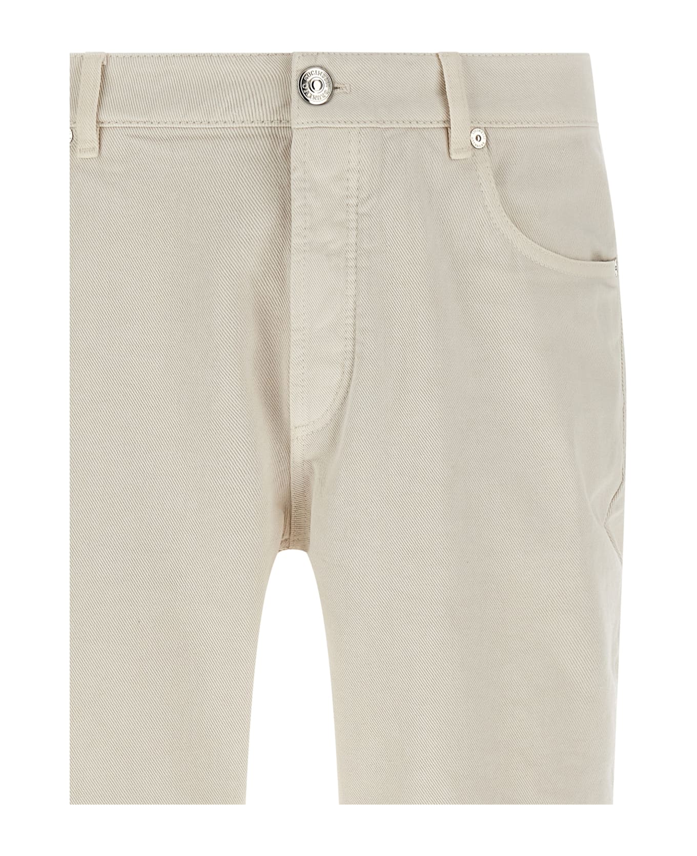 Brunello Cucinelli Garment-dyed Jeans - White