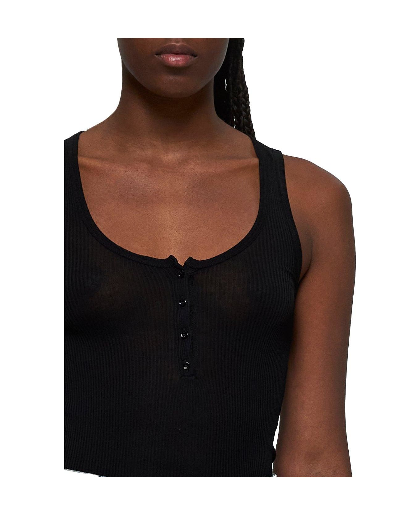 Marant Étoile Louisa Ribbed Tank Top - Black