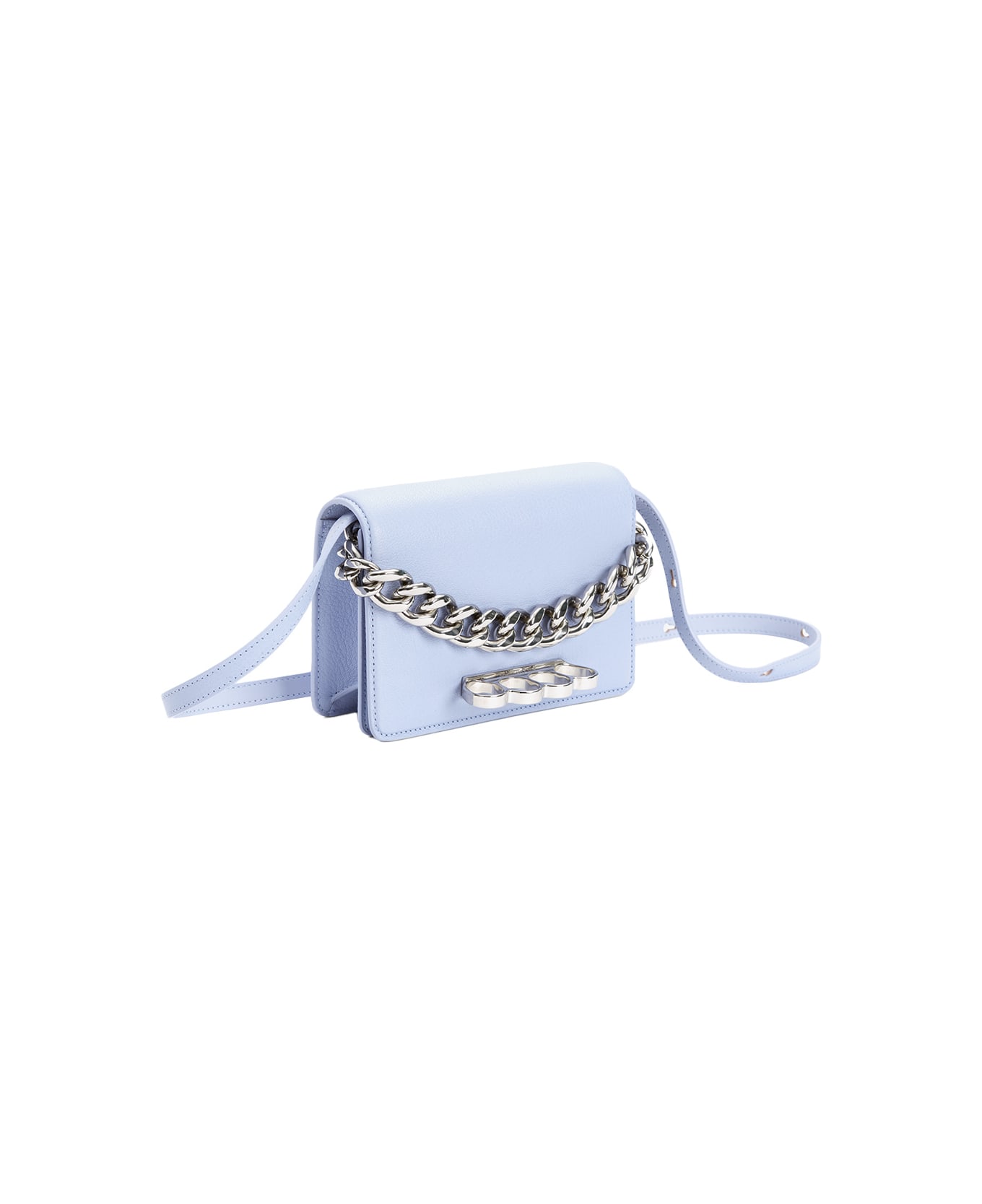 Alexander McQueen Lilac The Four Ring Mini Bag With Silver Chain - Viola