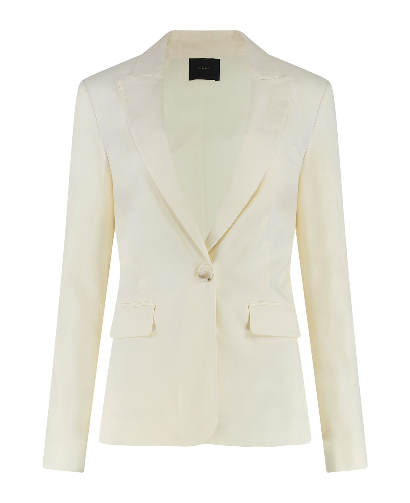 Pinko Equilibrata Linen Blazer - White