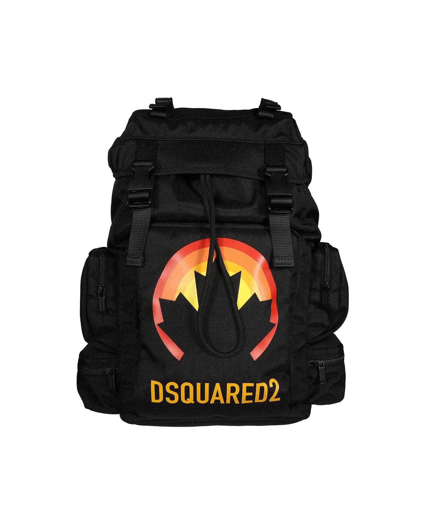 Dsquared2 Logo Detail Nylon Backpack - black バックパック