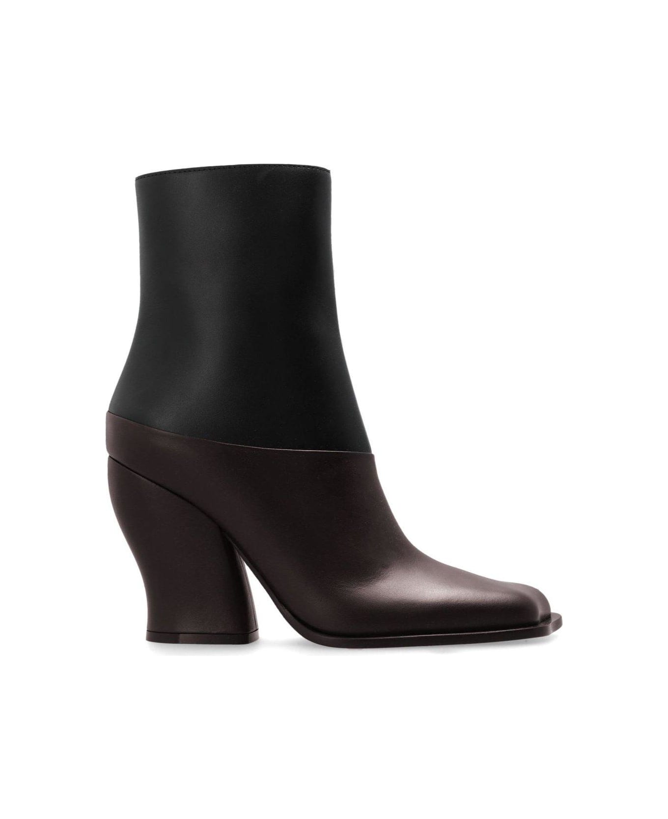 Loewe Onda Two-toned Heeled Boots - BLACK, DARK BROWN ブーツ