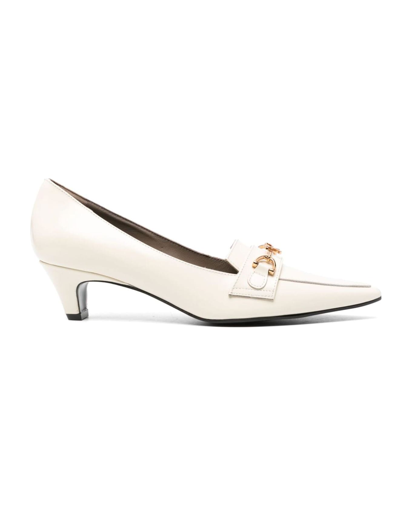 Roberto Festa Cream White Calf Leather Lekke Pumps - White