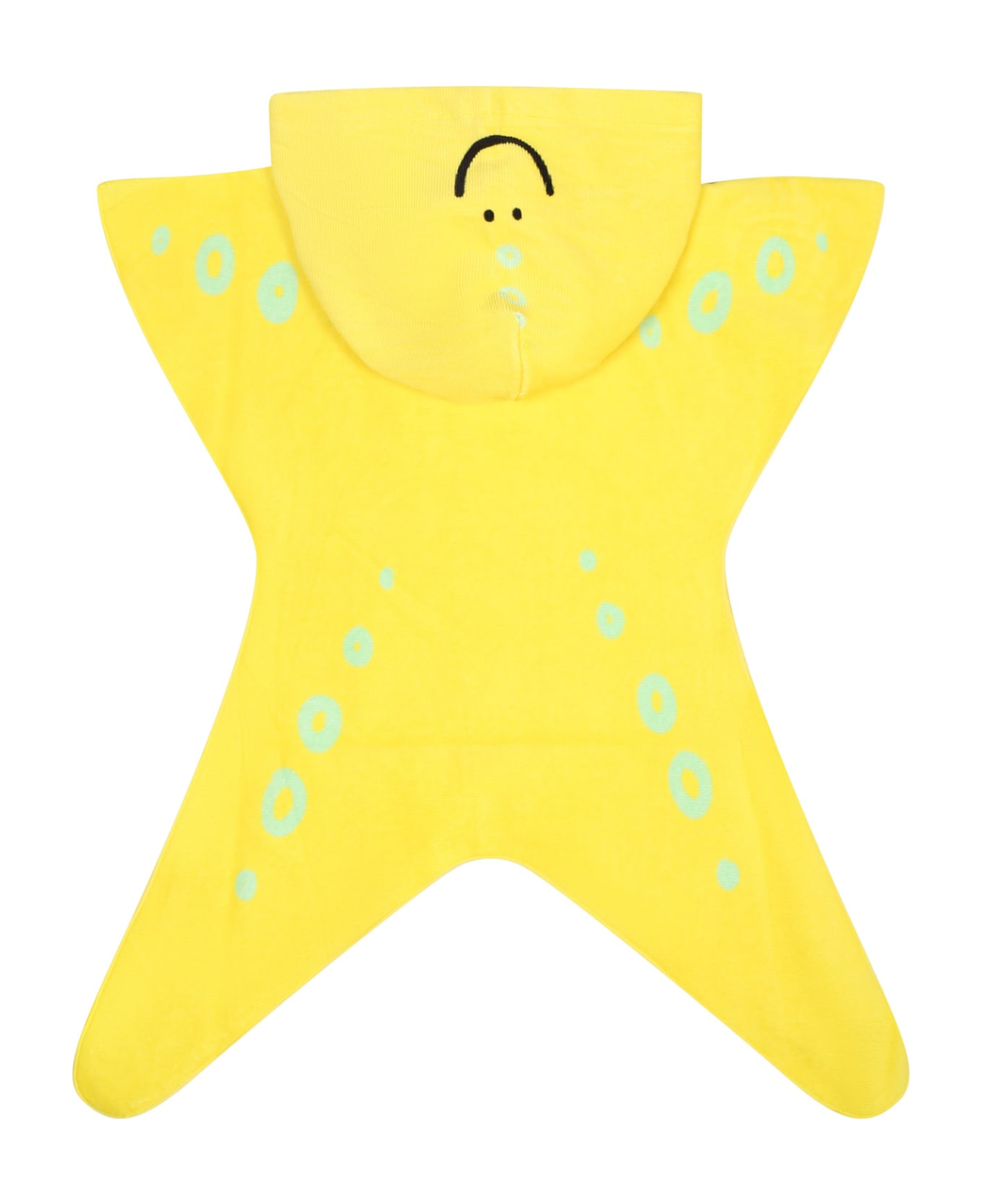 Stella McCartney Kids Yellow Bathrobe For Baby Kids With Star - Yellow