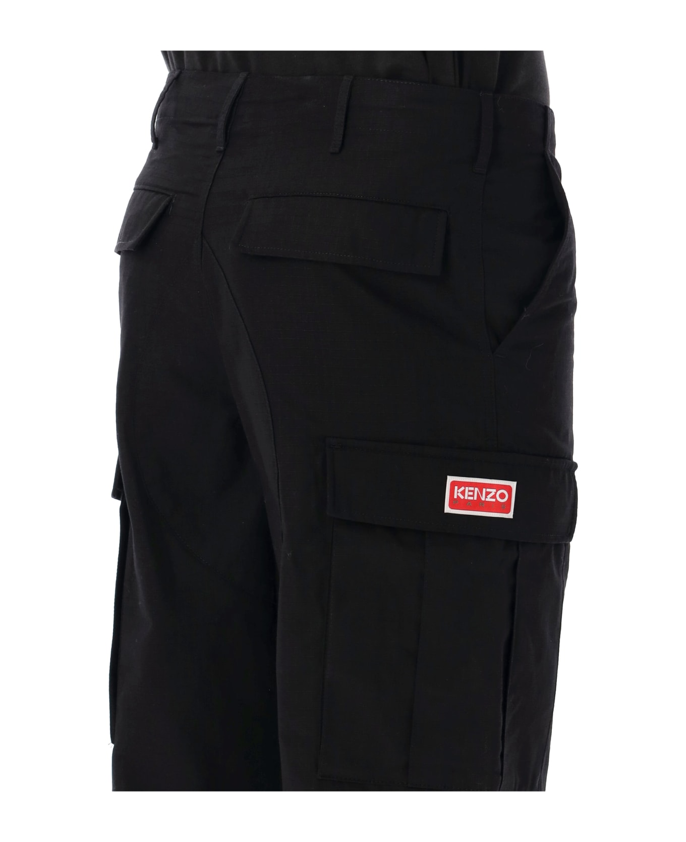 Kenzo Workwear Cargo Trousers - BLACK