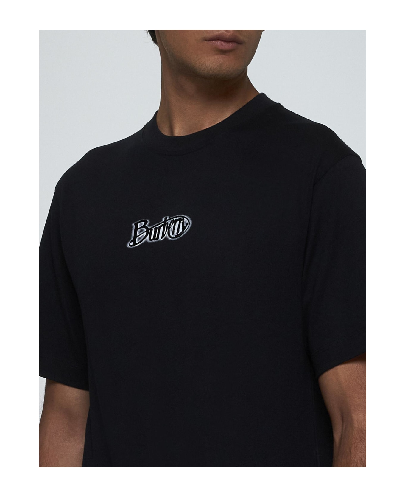 Burberry Logo Cotton T-shirt - BLACK