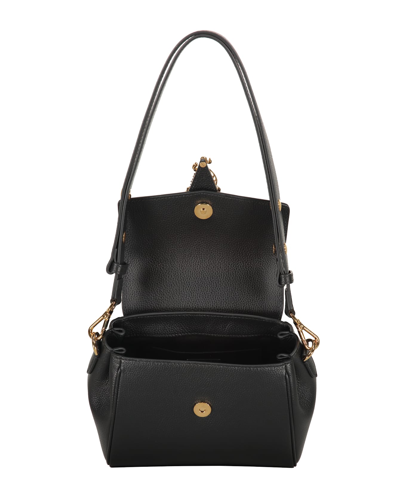 Versace Leather Crossbody Bag - black