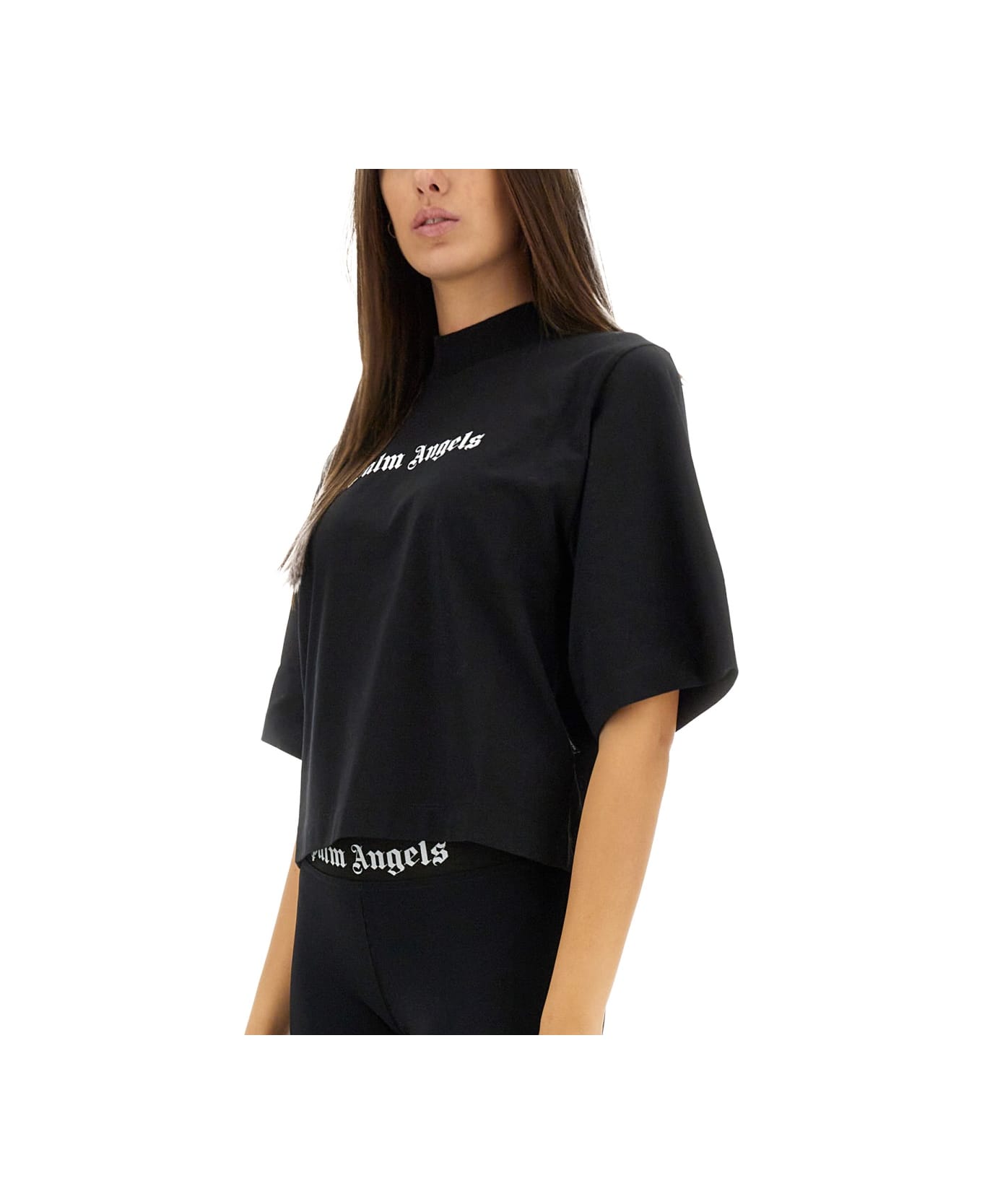 Palm Angels T-shirt With Logo - BLACK