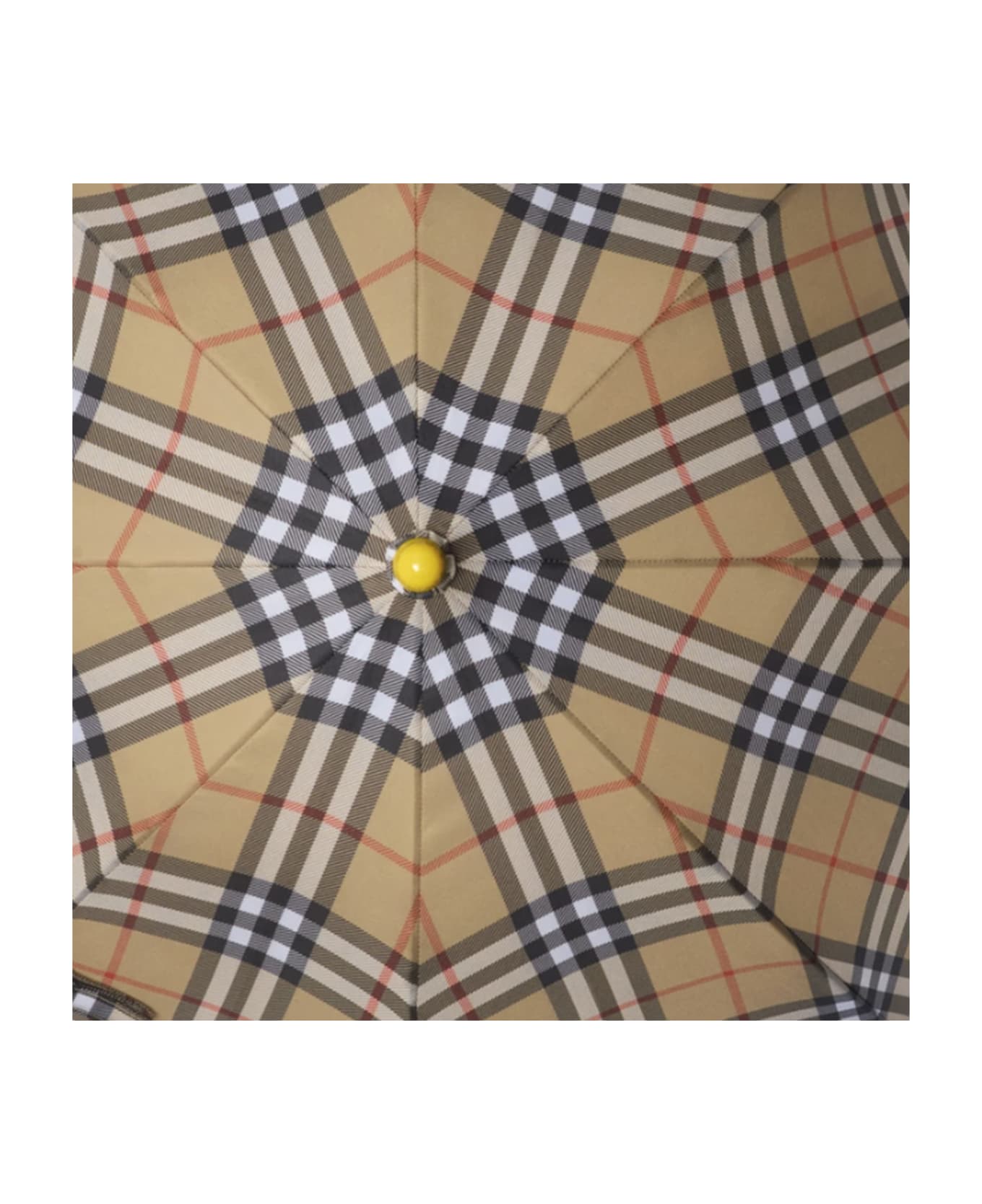Burberry Check Umbrella - Red