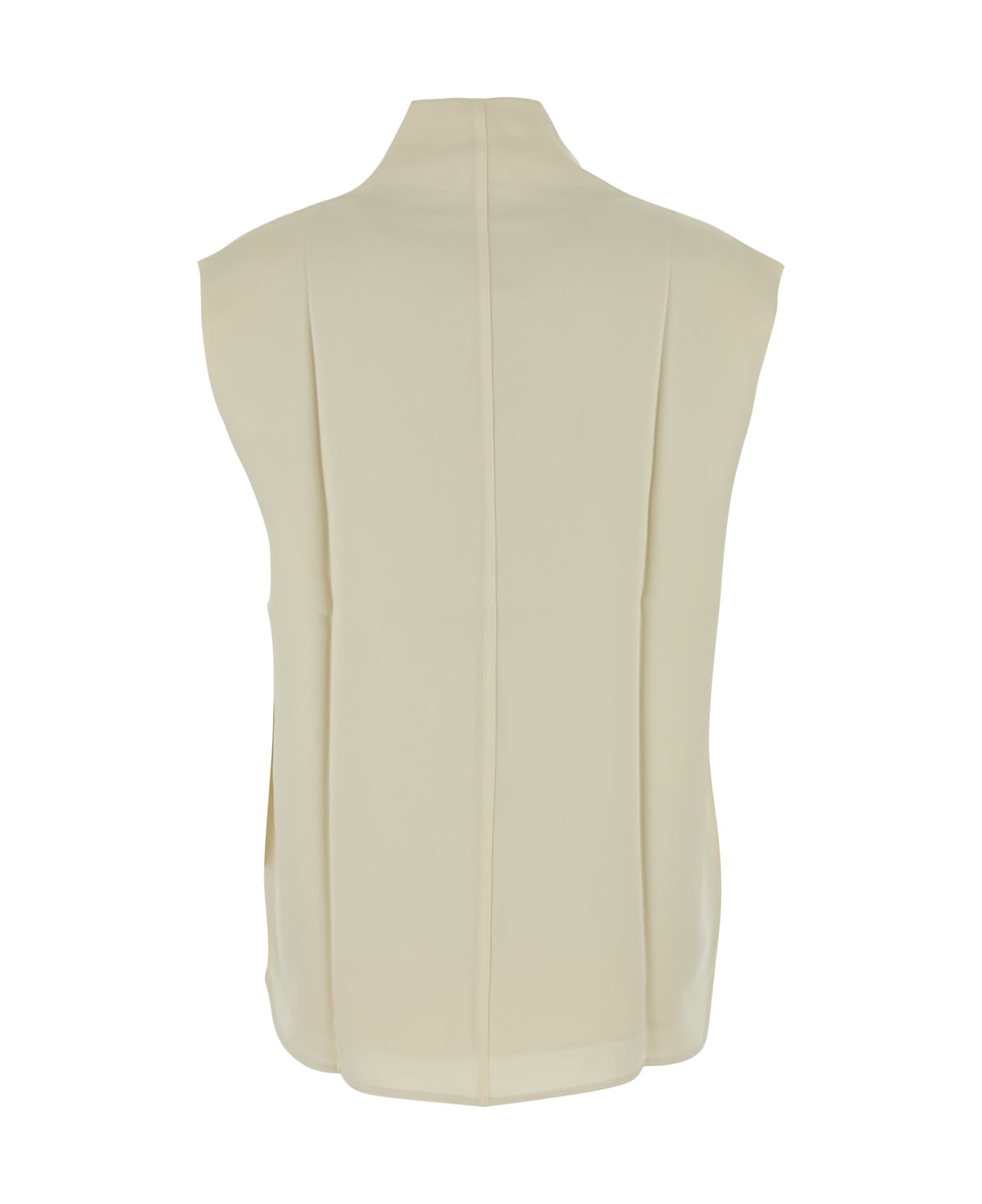 Totême Sleeveless Funnel-neck Top - MACADAMIA