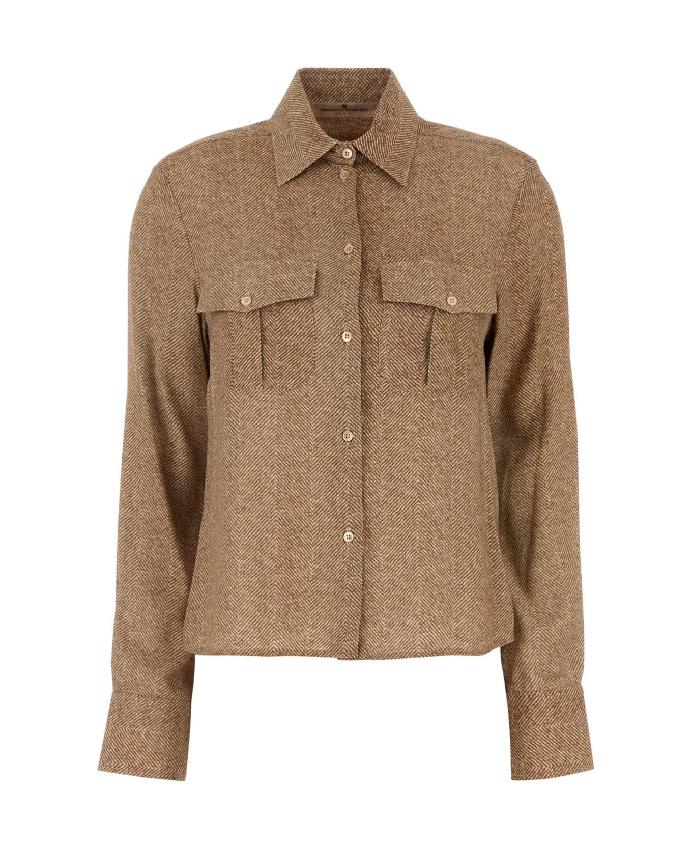 Ermanno Scervino Printed Viscose Shirt - STRESCAMARRONEGIALLA